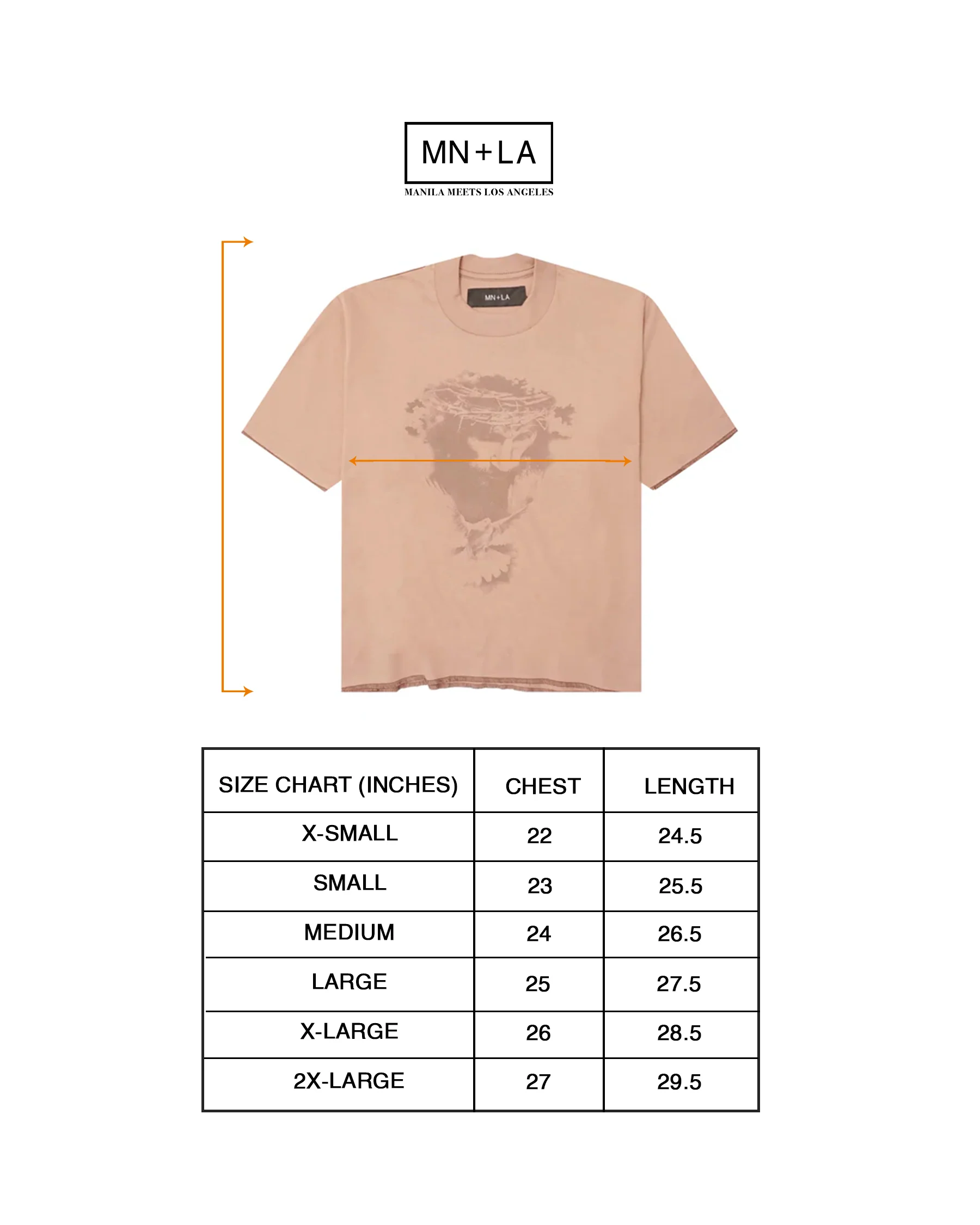 "CROWN OF THORNS" TEE IN WHEAT - Image 4