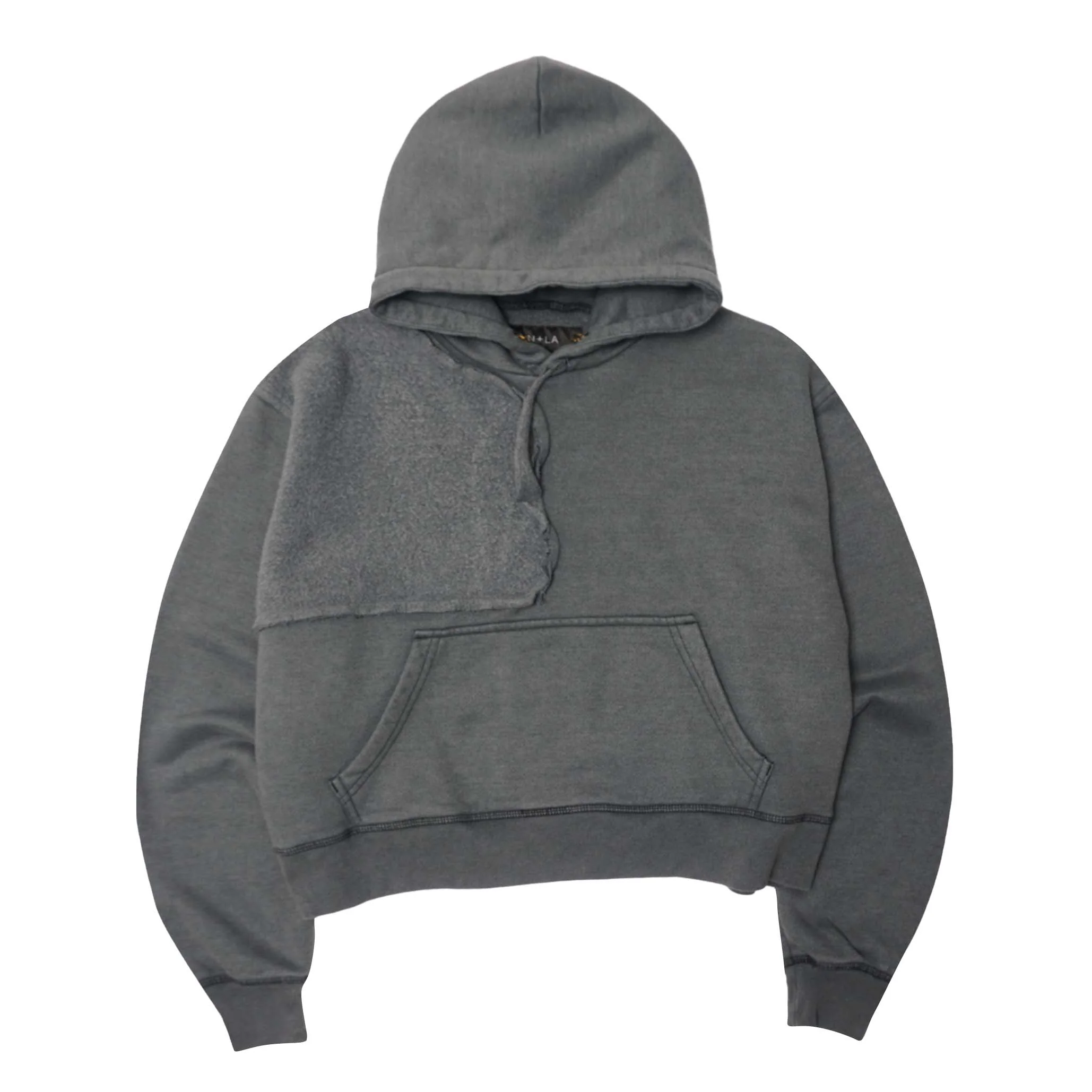 DECONSTRUCTED HOODIE IN CEMENT - Image 2