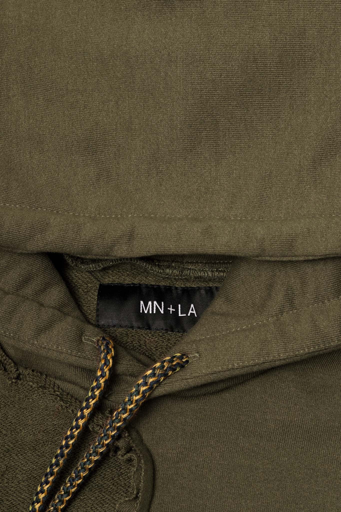 DECONSTRUCTED HOODIE IN OLIVE - Image 3