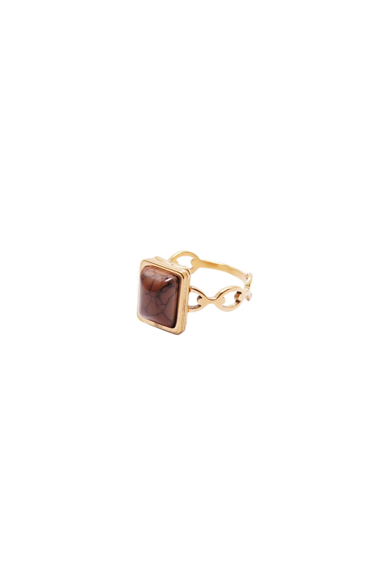 "DESERT ROCK" LINK GOLD RING - Image 3
