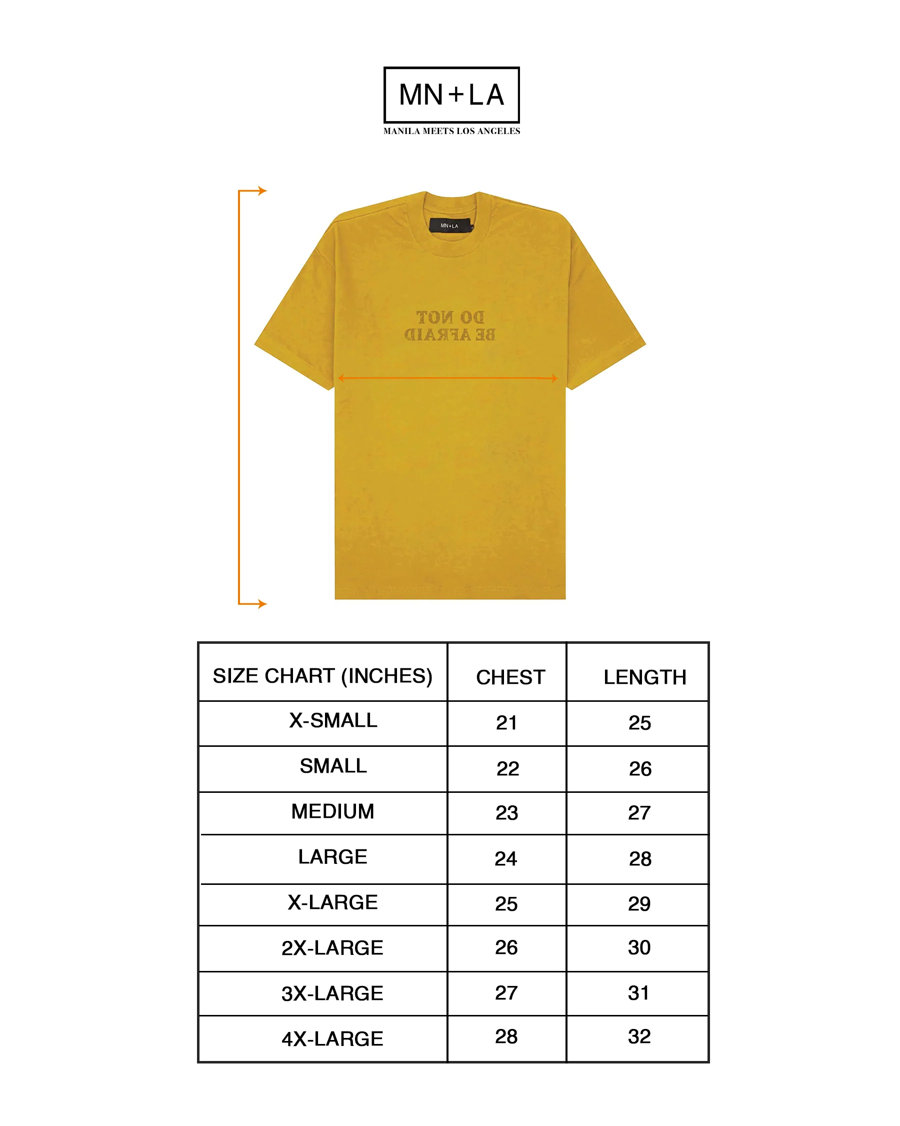 "DO NOT BE AFRAID" TEE IN MUSTARD - Image 5