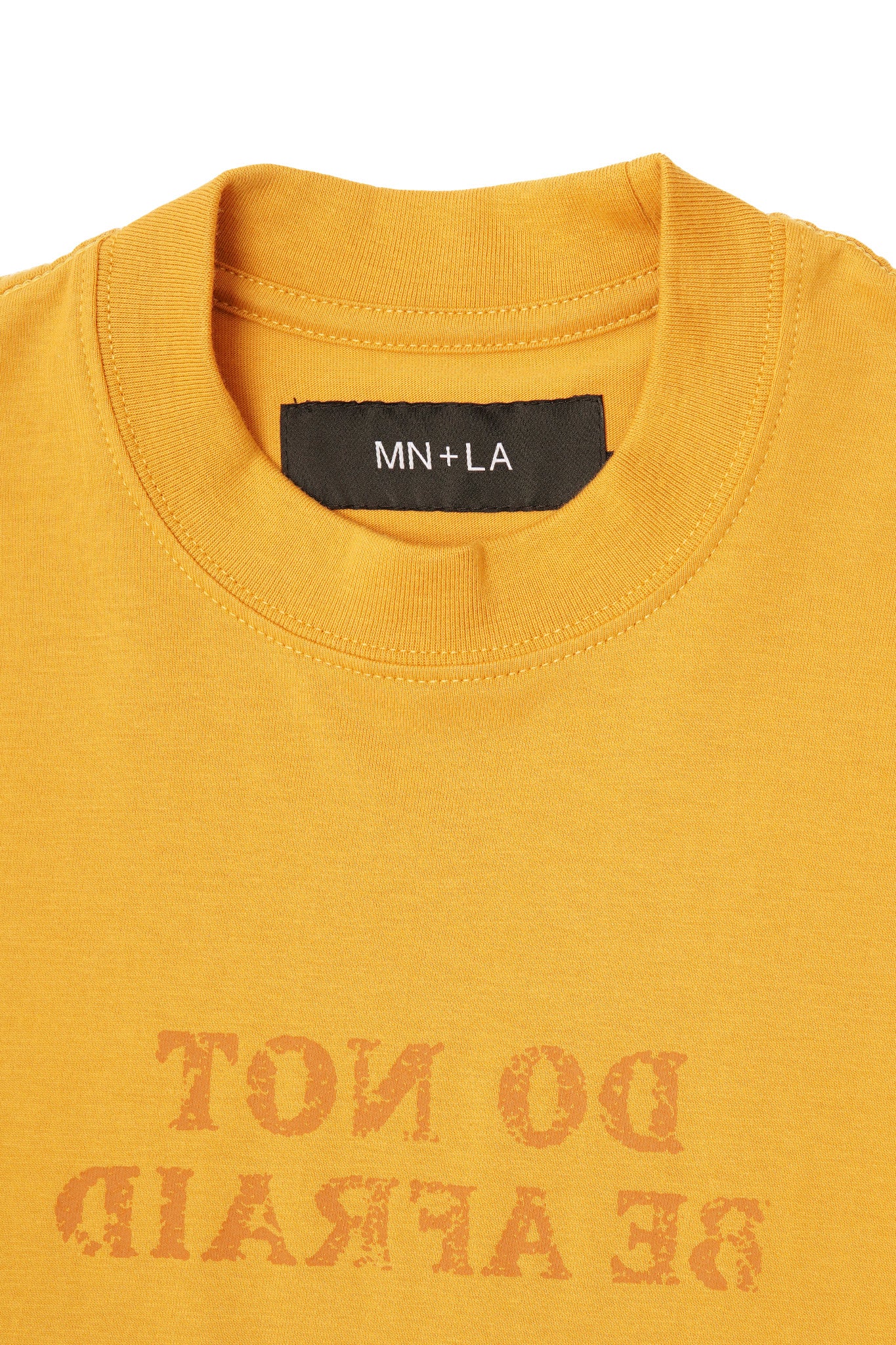 "DO NOT BE AFRAID" TEE IN MUSTARD - Image 6