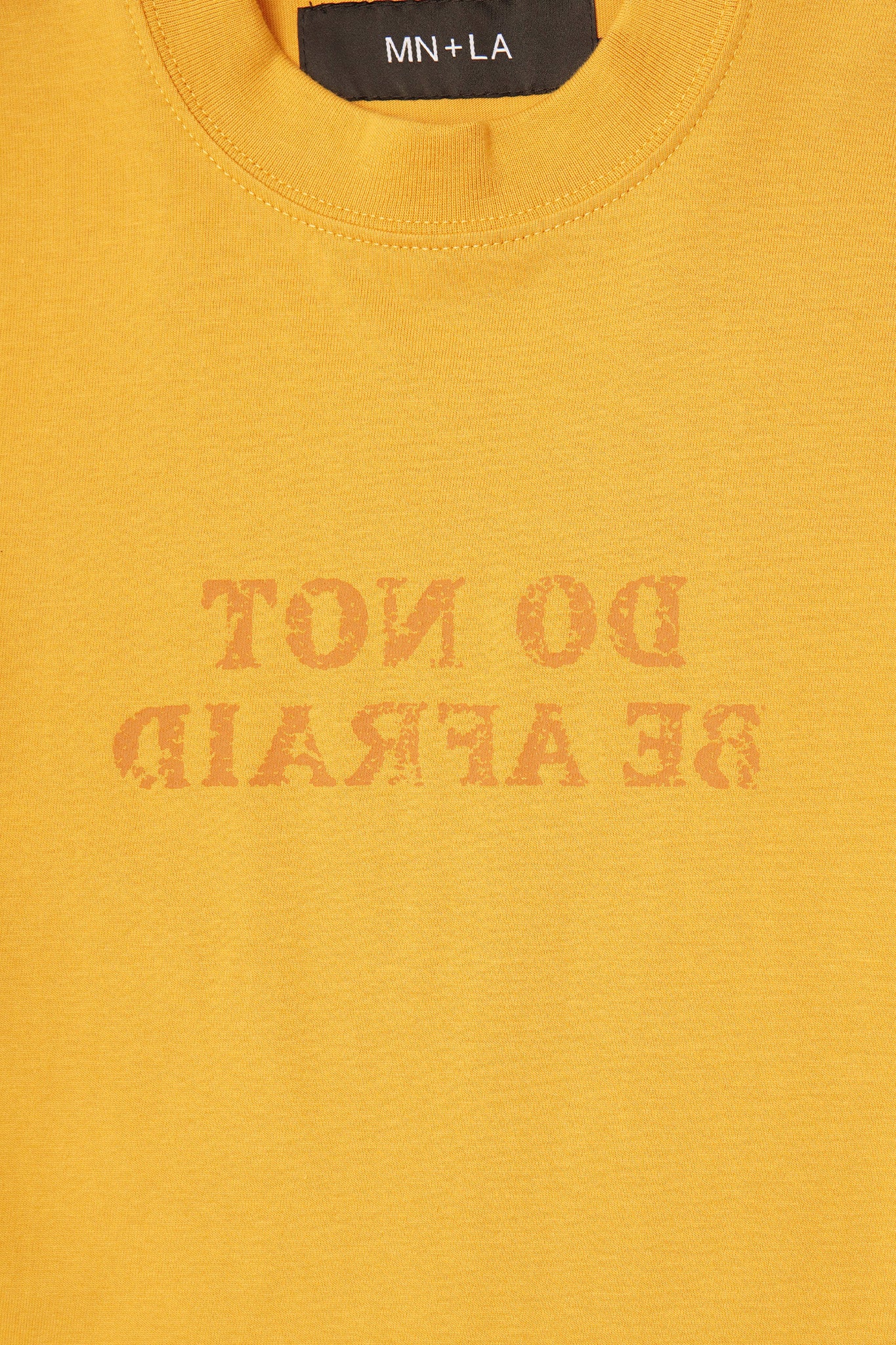 "DO NOT BE AFRAID" TEE IN MUSTARD - Image 8
