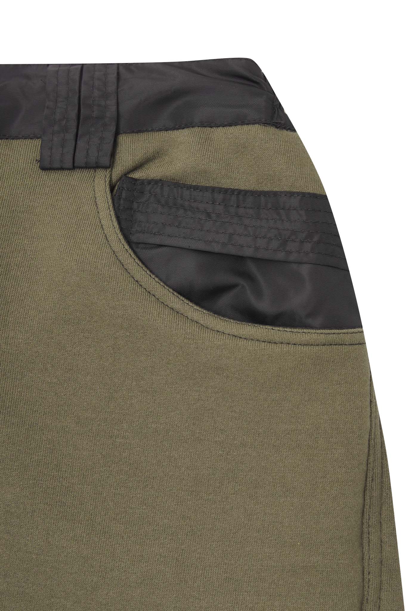 DOUBLE KNEE PHAT SHORTS IN OLIVE - Image 5