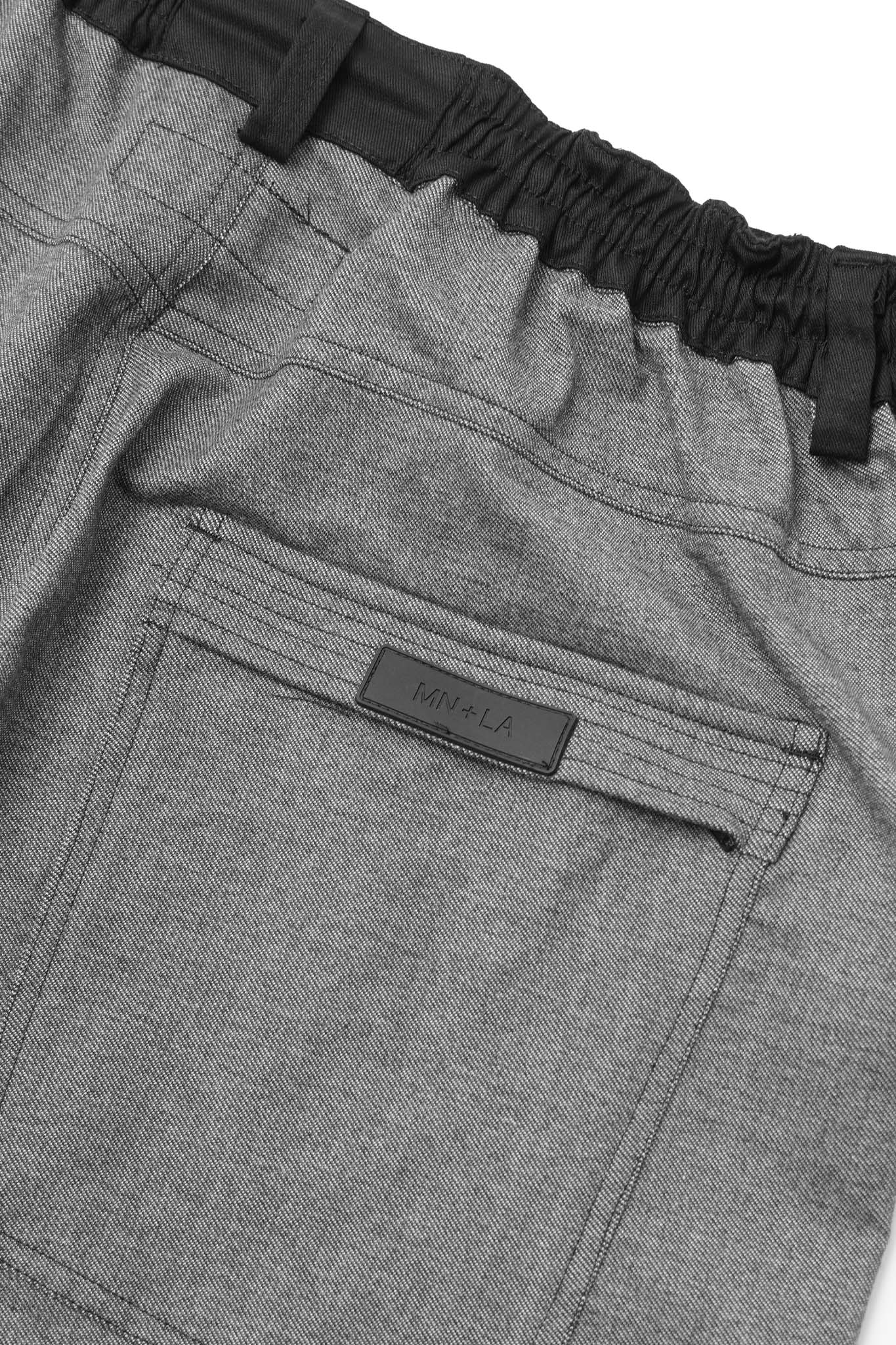 DOUBLE KNEE PHAT SHORTS IN STEEL BLUE - Image 5