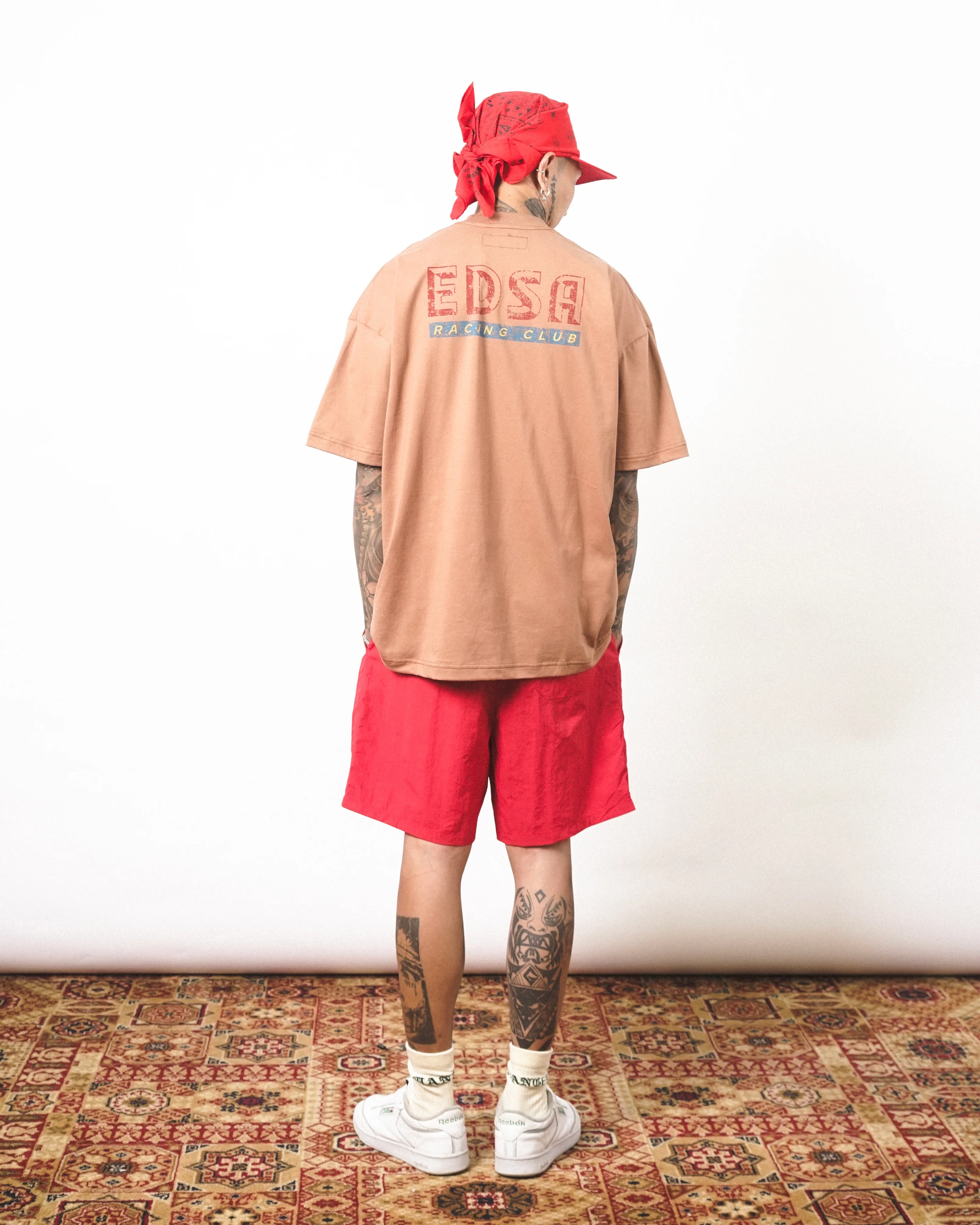 "EDSA RACING CLUB" TEE IN APRICOT - Image 4