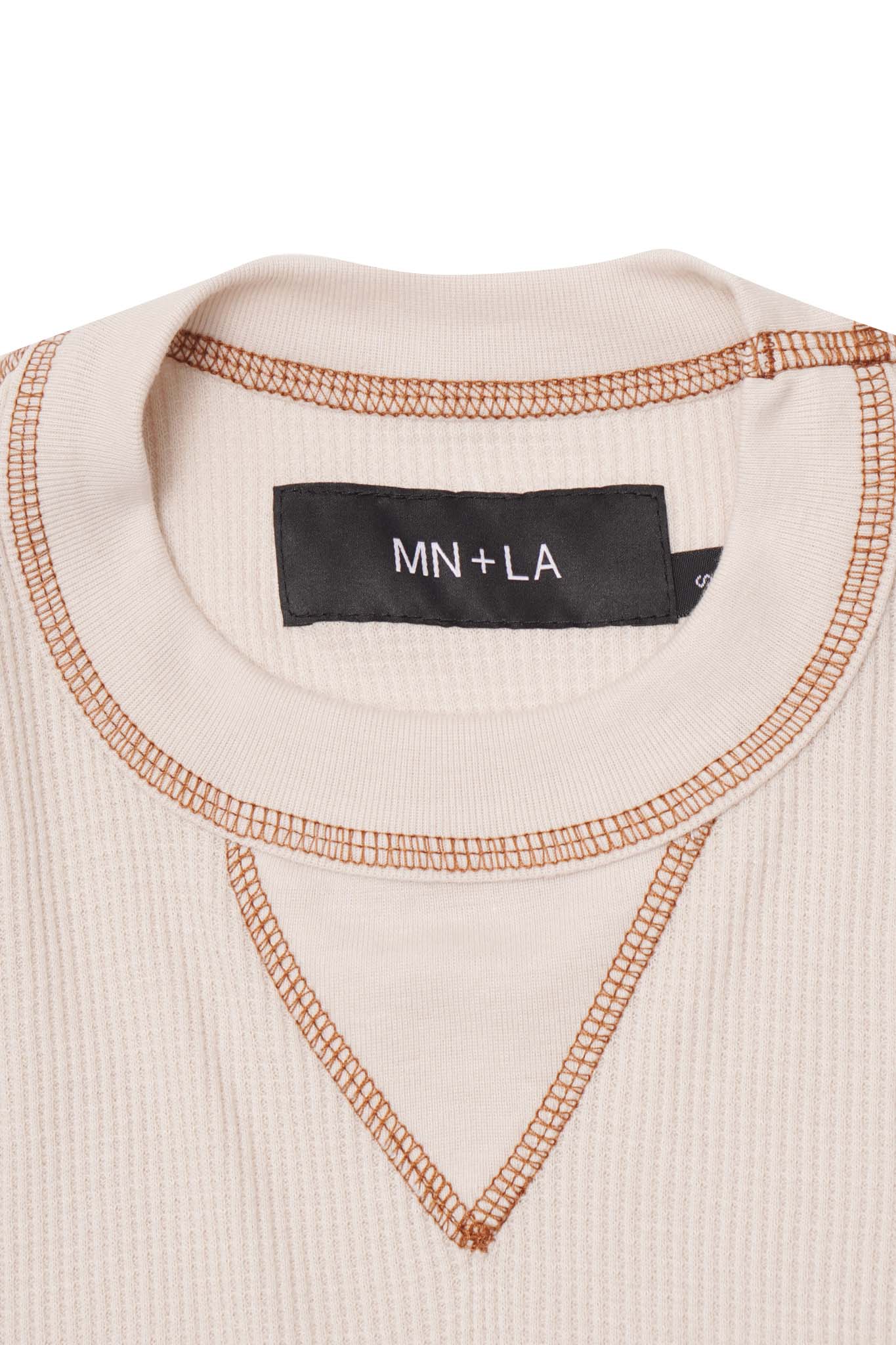 EXO™ MILITIA BOX WAFFLE TEE IN OAT/RUST - Image 2