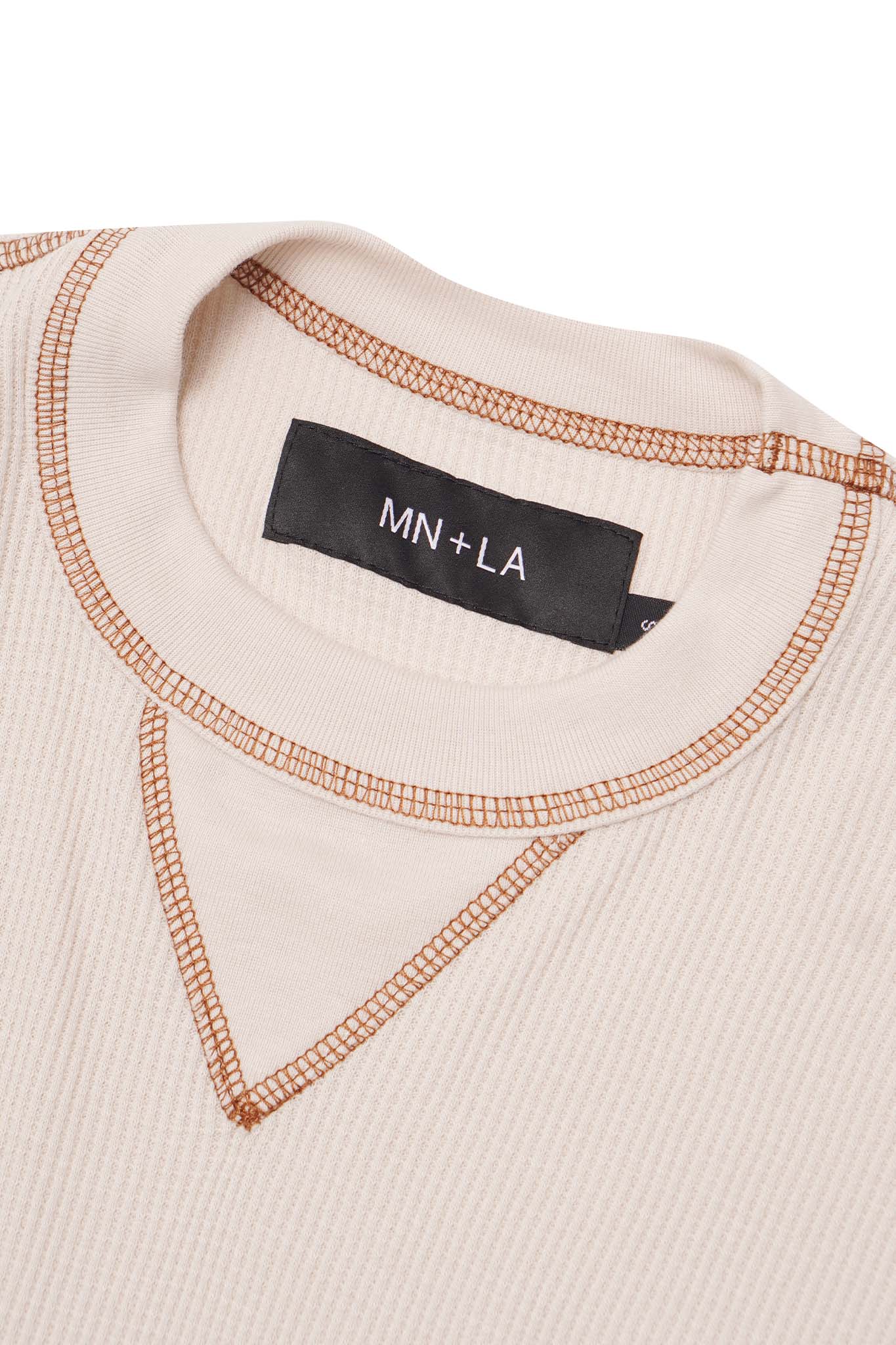 EXO™ MILITIA BOX WAFFLE TEE IN OAT/RUST - Image 3
