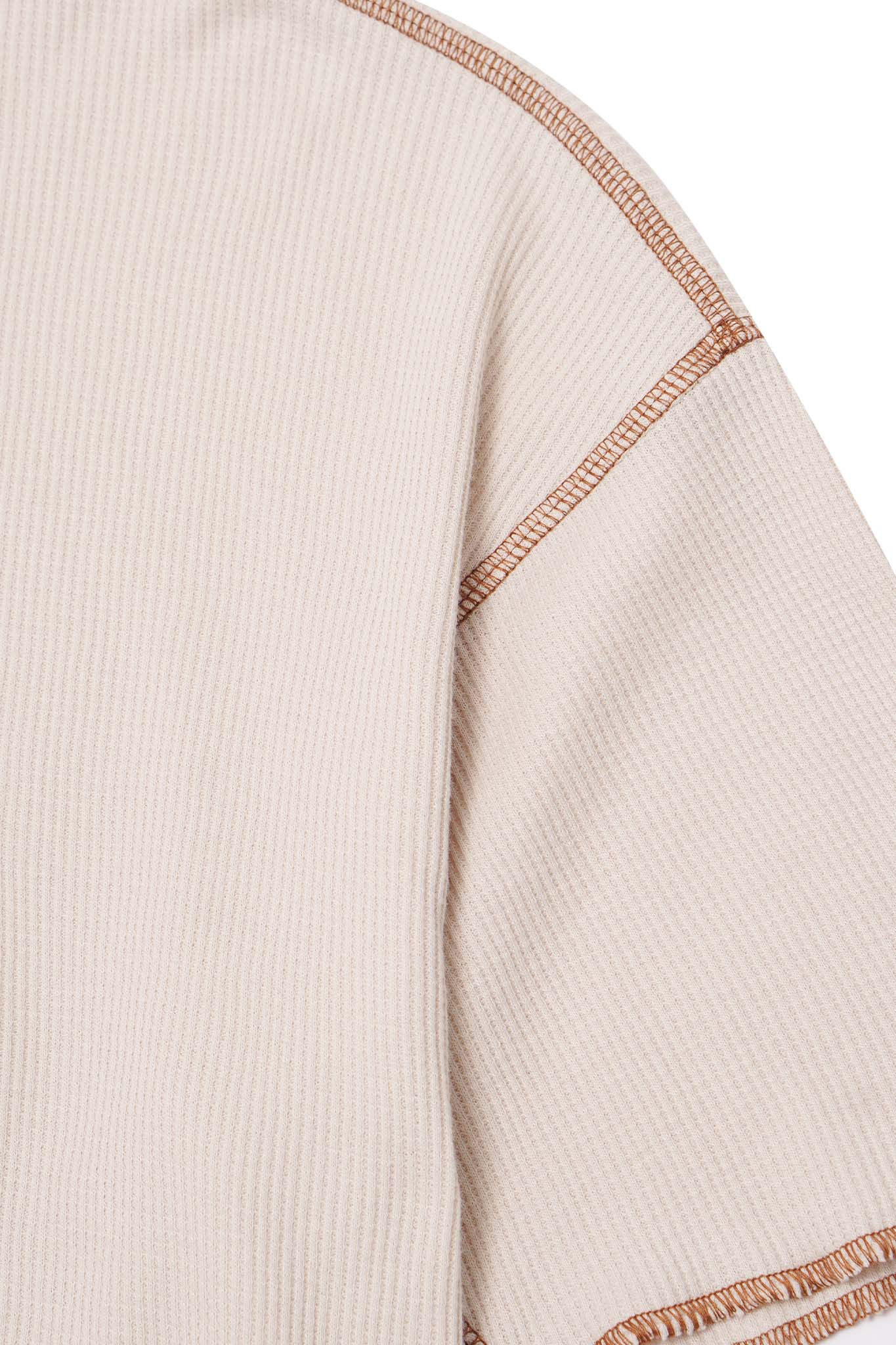 EXO™ MILITIA BOX WAFFLE TEE IN OAT/RUST - Image 5