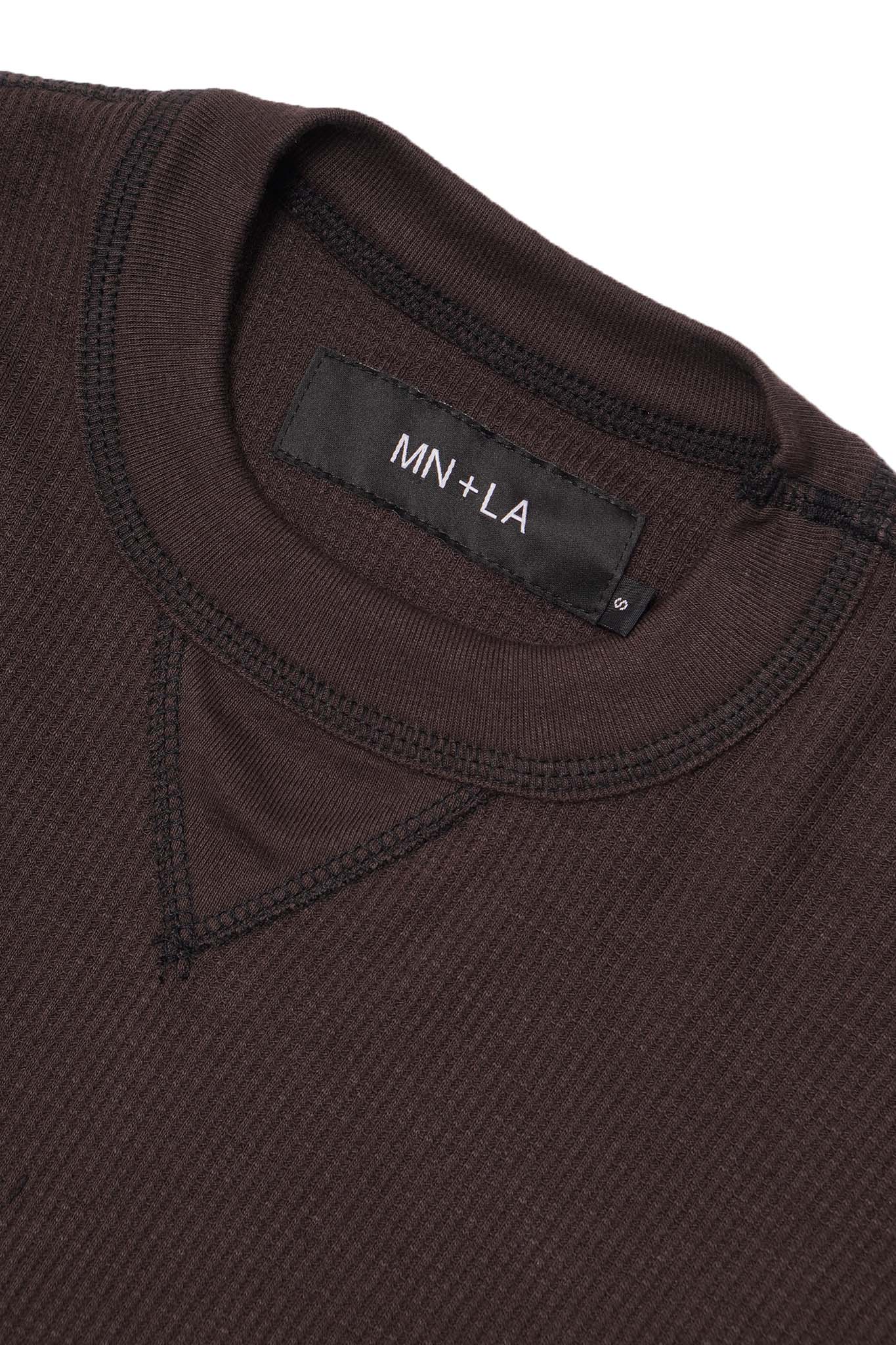 EXO™ MILITIA MOCK NECK WAFFLE TEE IN CHARCOAL GREY - Image 3