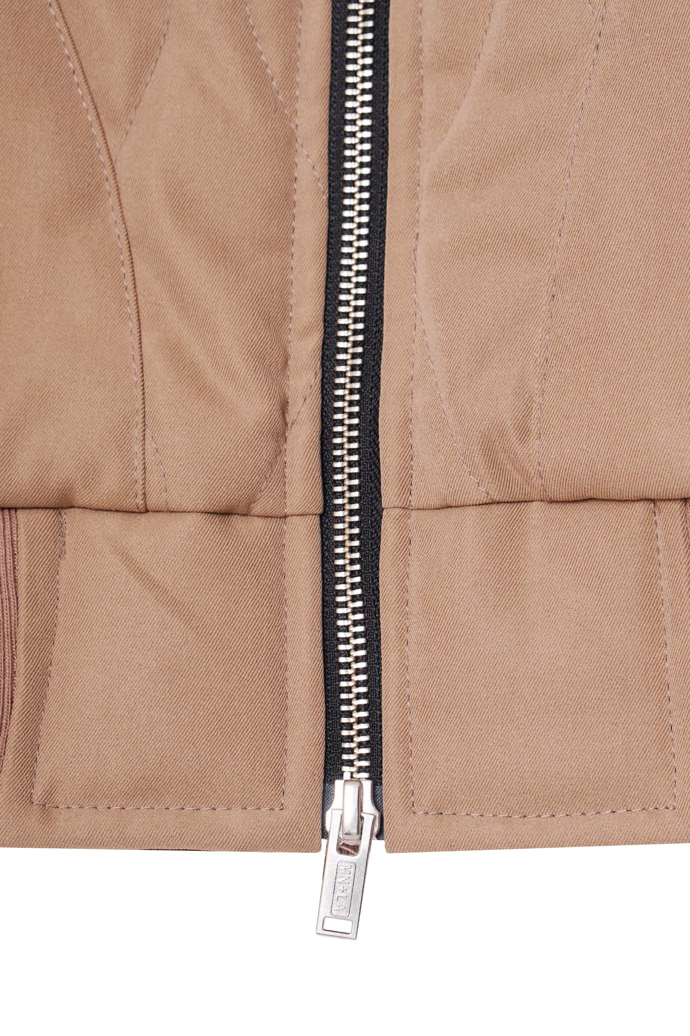 FLIGHT BOMBER JACKET IN CHAMPAGNE - Image 8