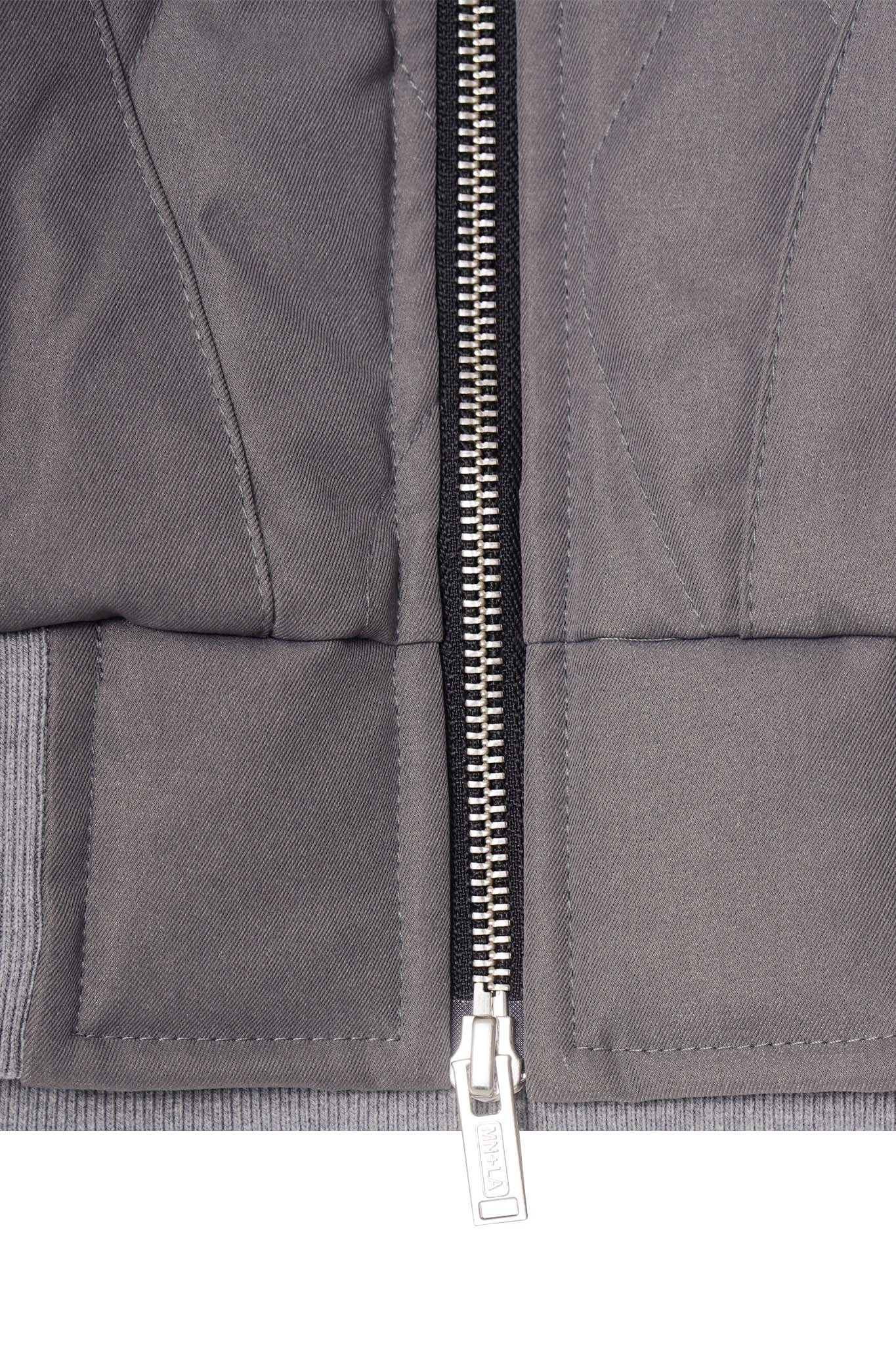 FLIGHT BOMBER JACKET IN NARDO GREY - Image 9