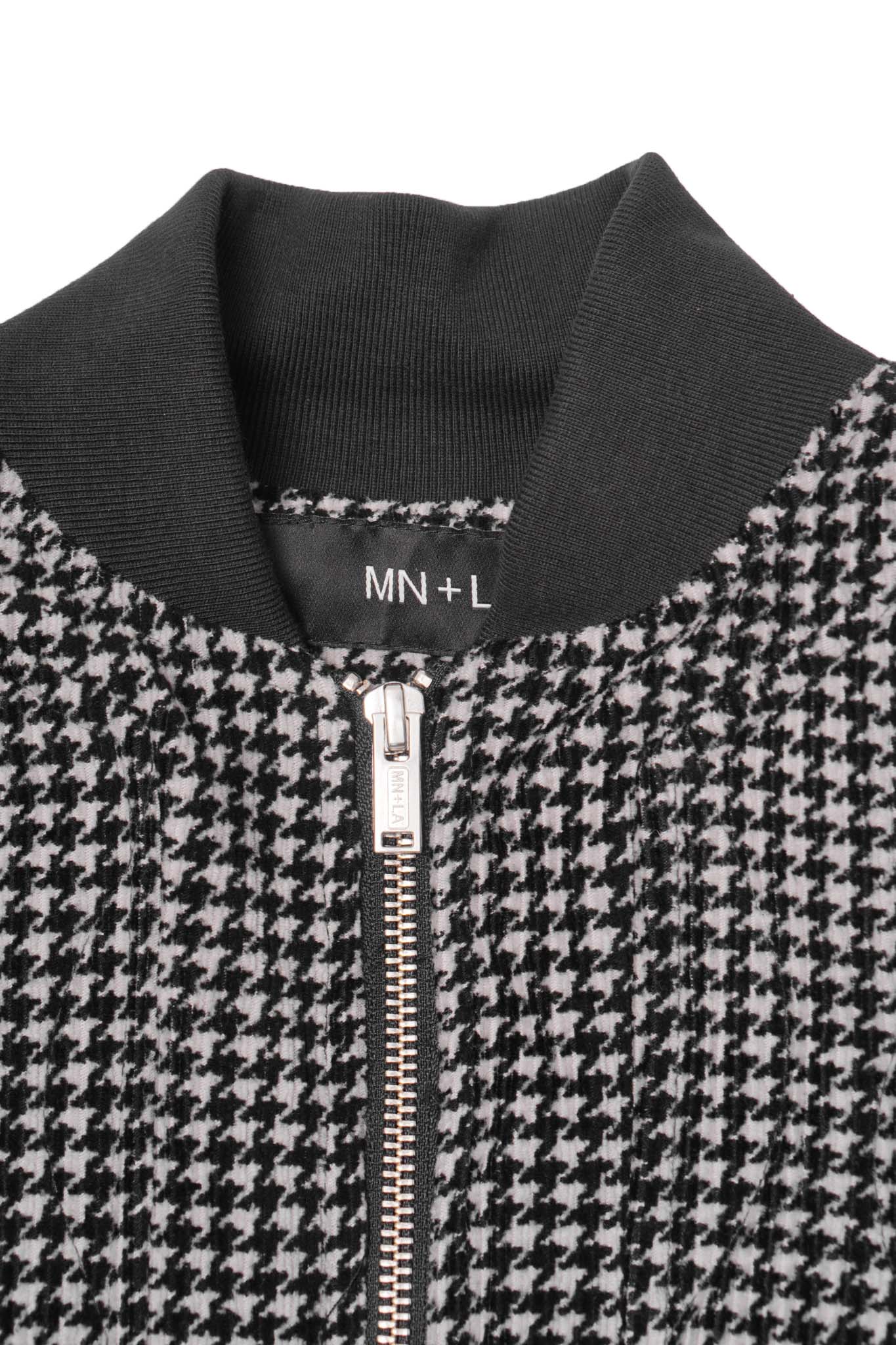 "FLOW" BOMBER JACKET IN HOUNDSTOOTH - Image 5