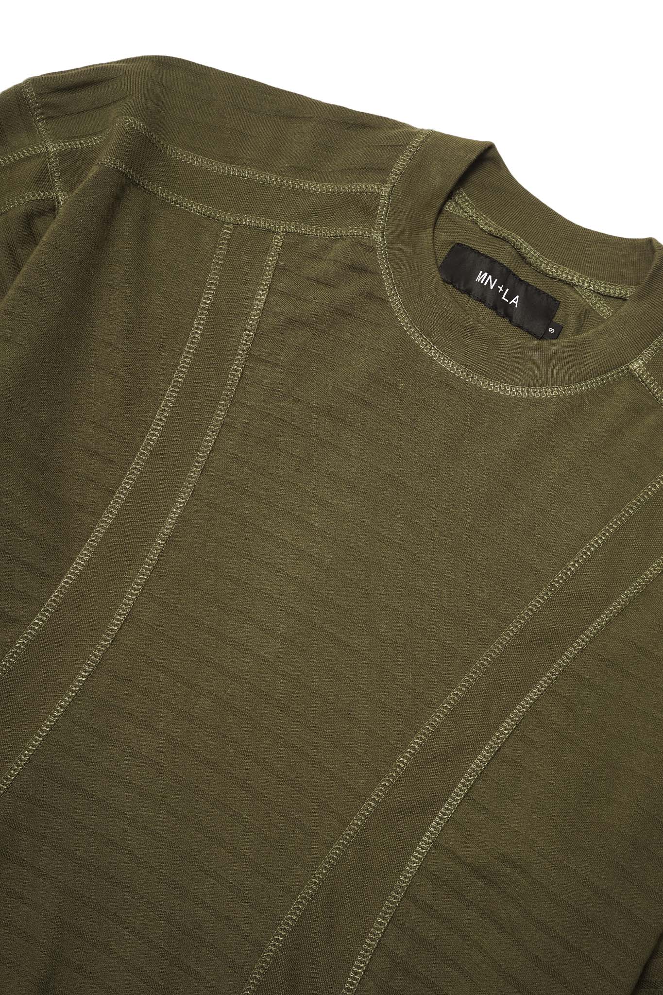 "FLOW" PIQUE TEE IN OLIVE - Image 5