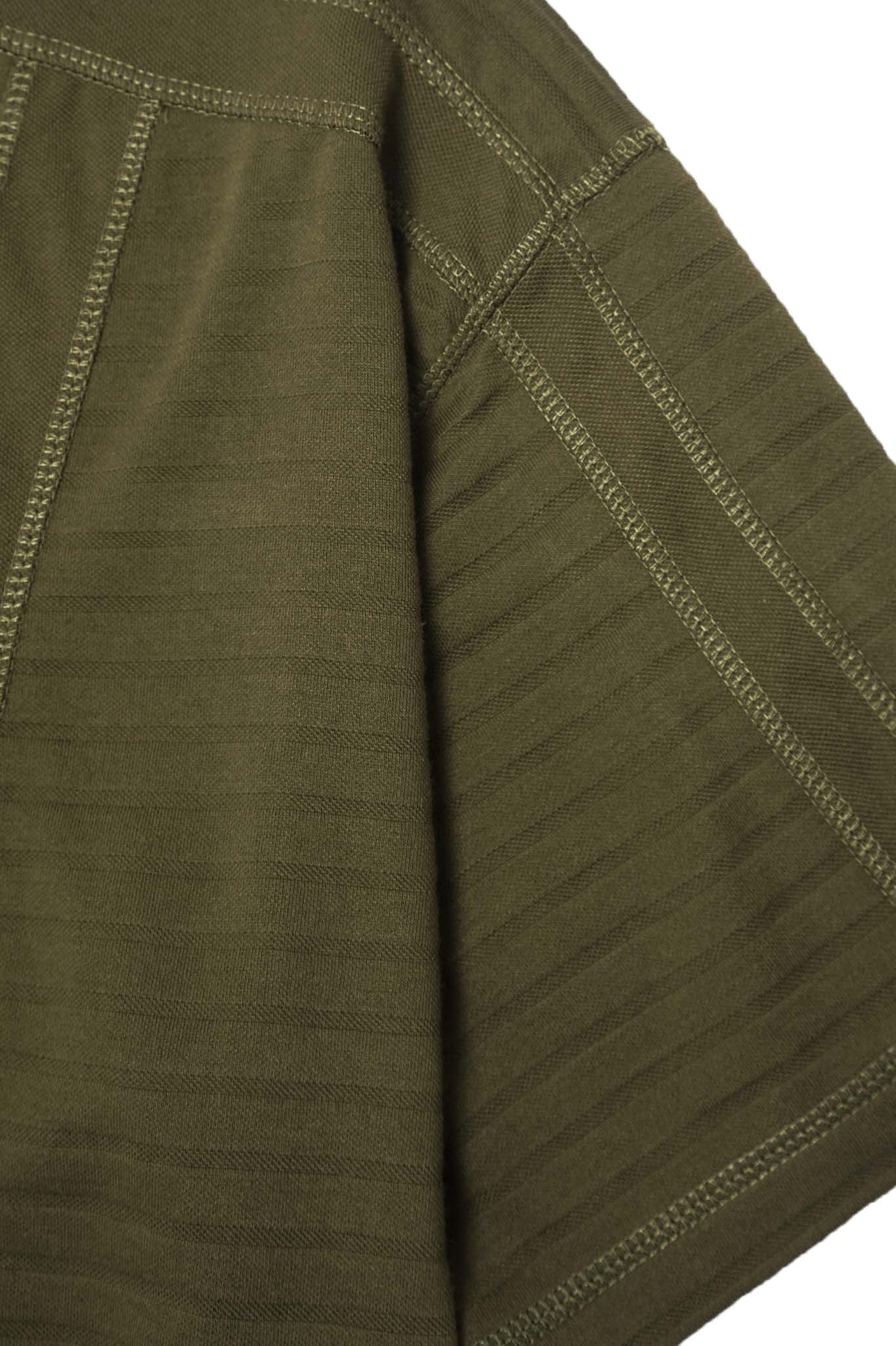 "FLOW" PIQUE TEE IN OLIVE - Image 7