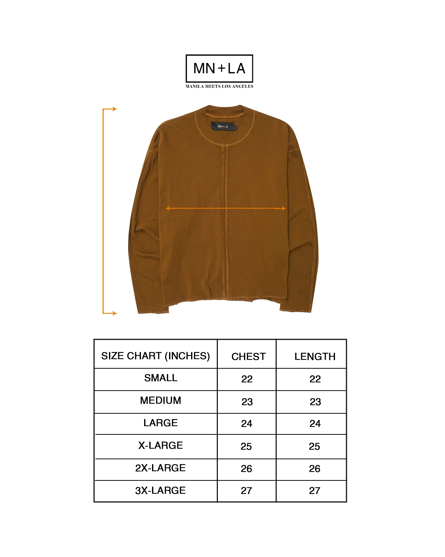 FORGED LONGSLEEVE TEE IN RUST - Image 4