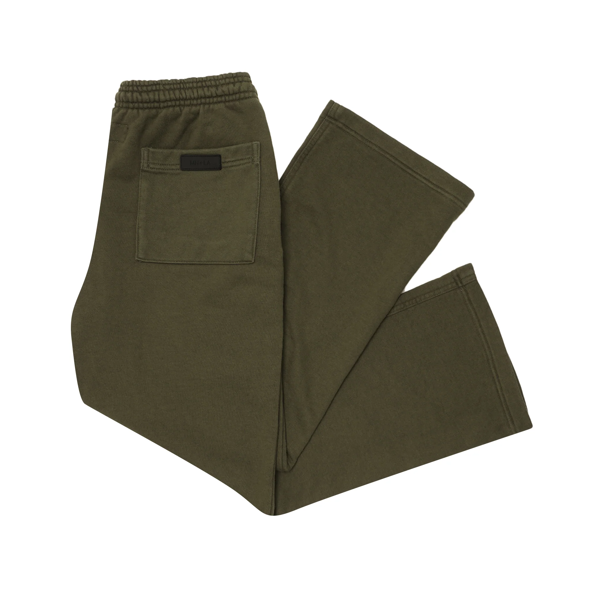 FRENCH TERRY BOOTCUT PANTS IN AGED OLIVE - Image 5