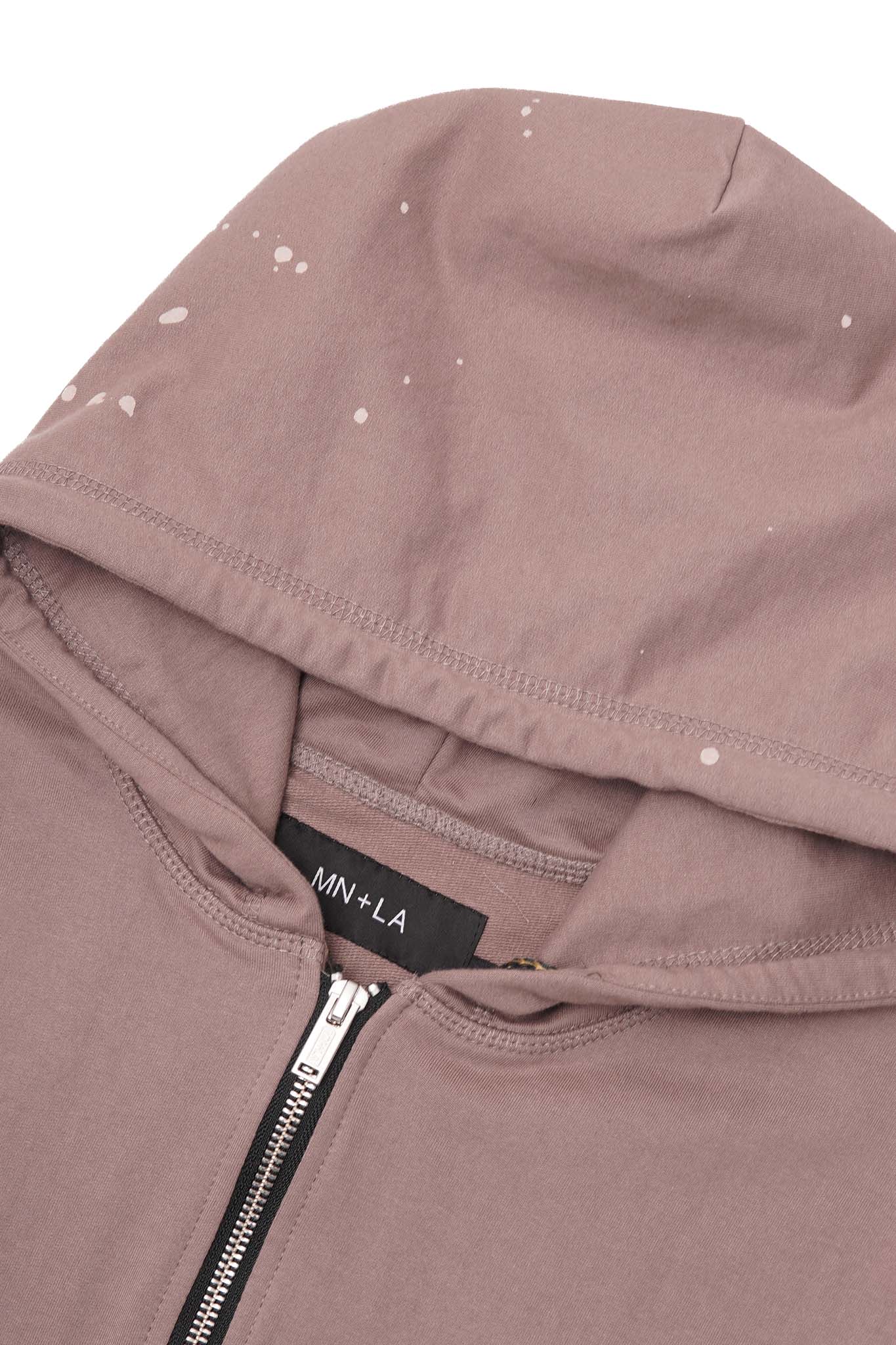 "HITTER" PAINTER'S ZIP HOODIE IN MAUVE - Image 6