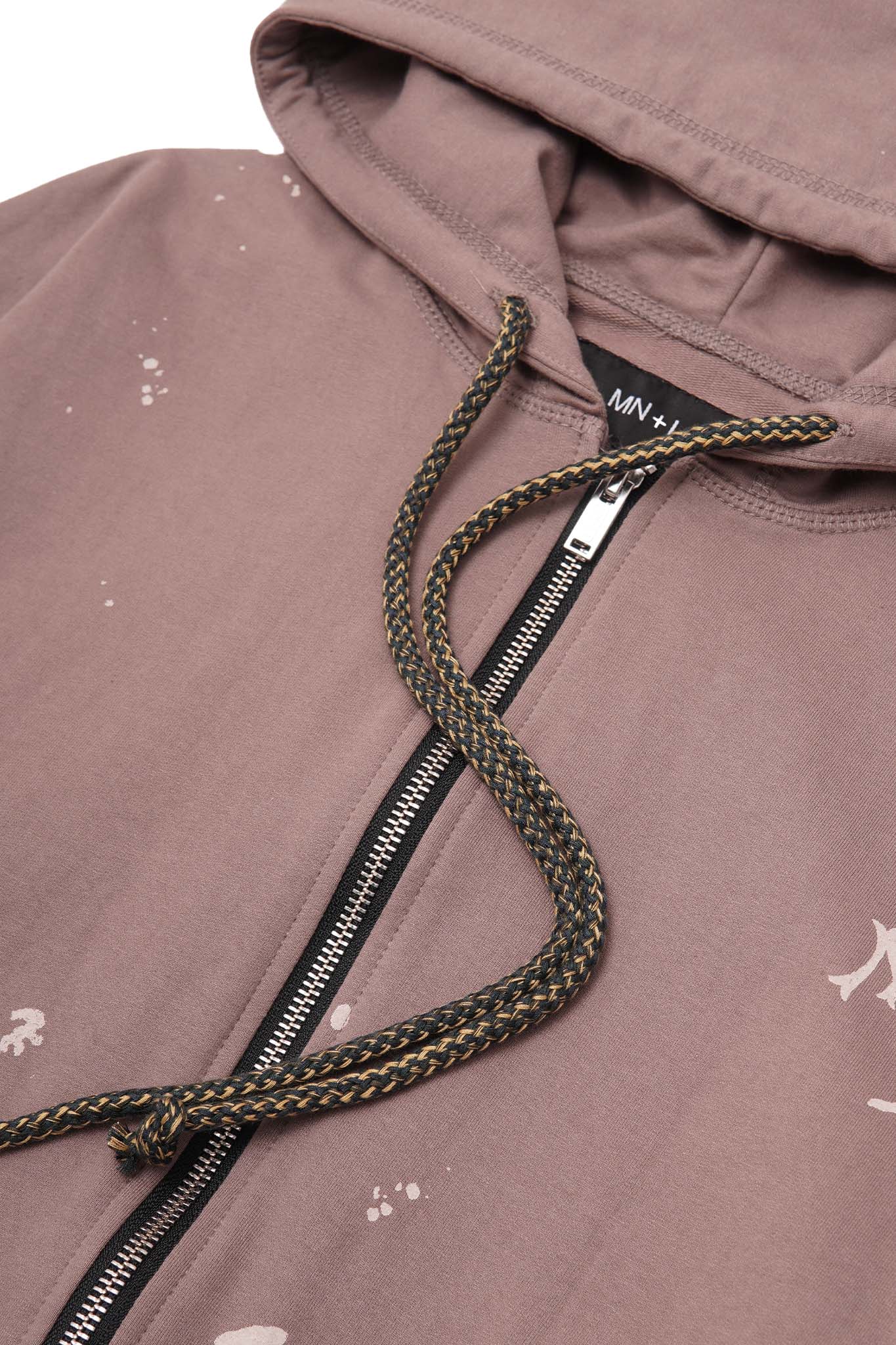 "HITTER" PAINTER'S ZIP HOODIE IN MAUVE - Image 7