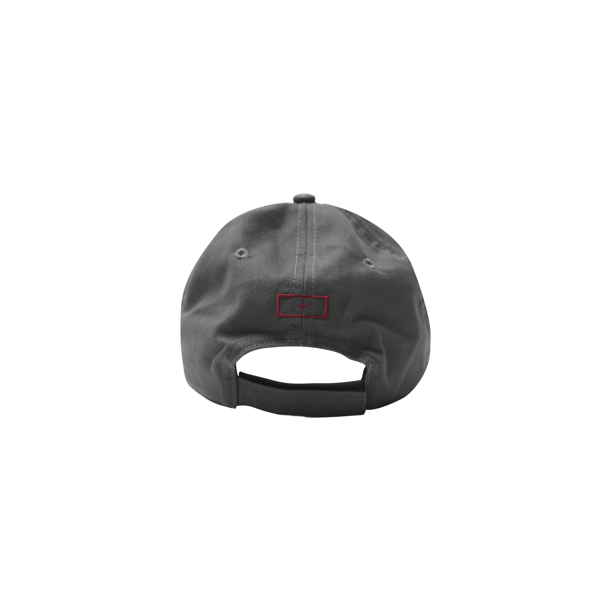"HITTER" V3 6 PANEL HAT IN CHARCOAL GREY/RARRI RED - Image 3