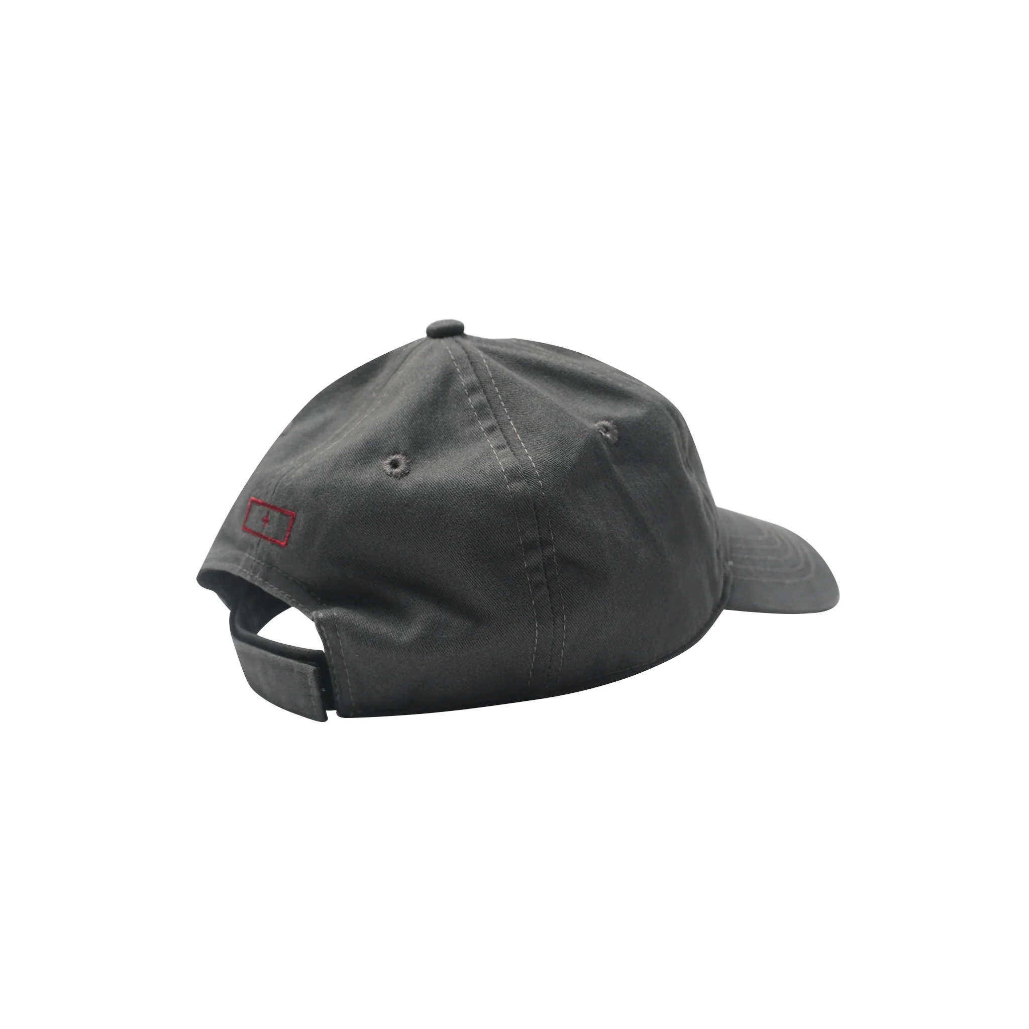 "HITTER" V3 6 PANEL HAT IN CHARCOAL GREY/RARRI RED - Image 4