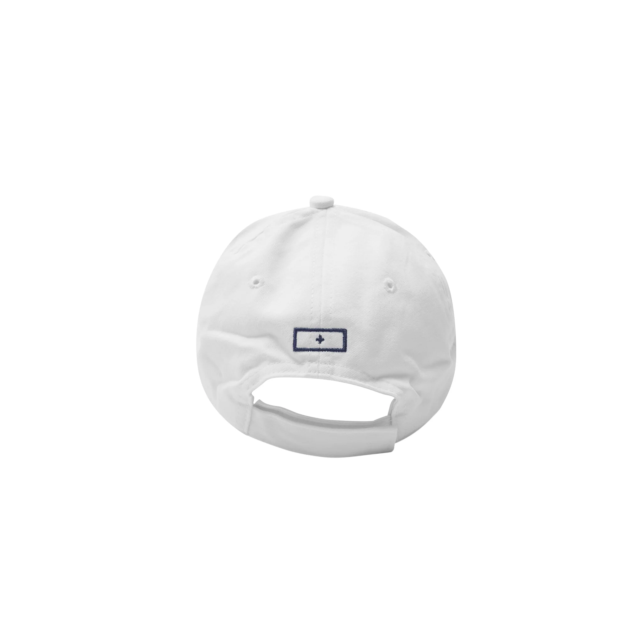 "HITTER" V3 6 PANEL HAT IN WHITE/NAVY - Image 3