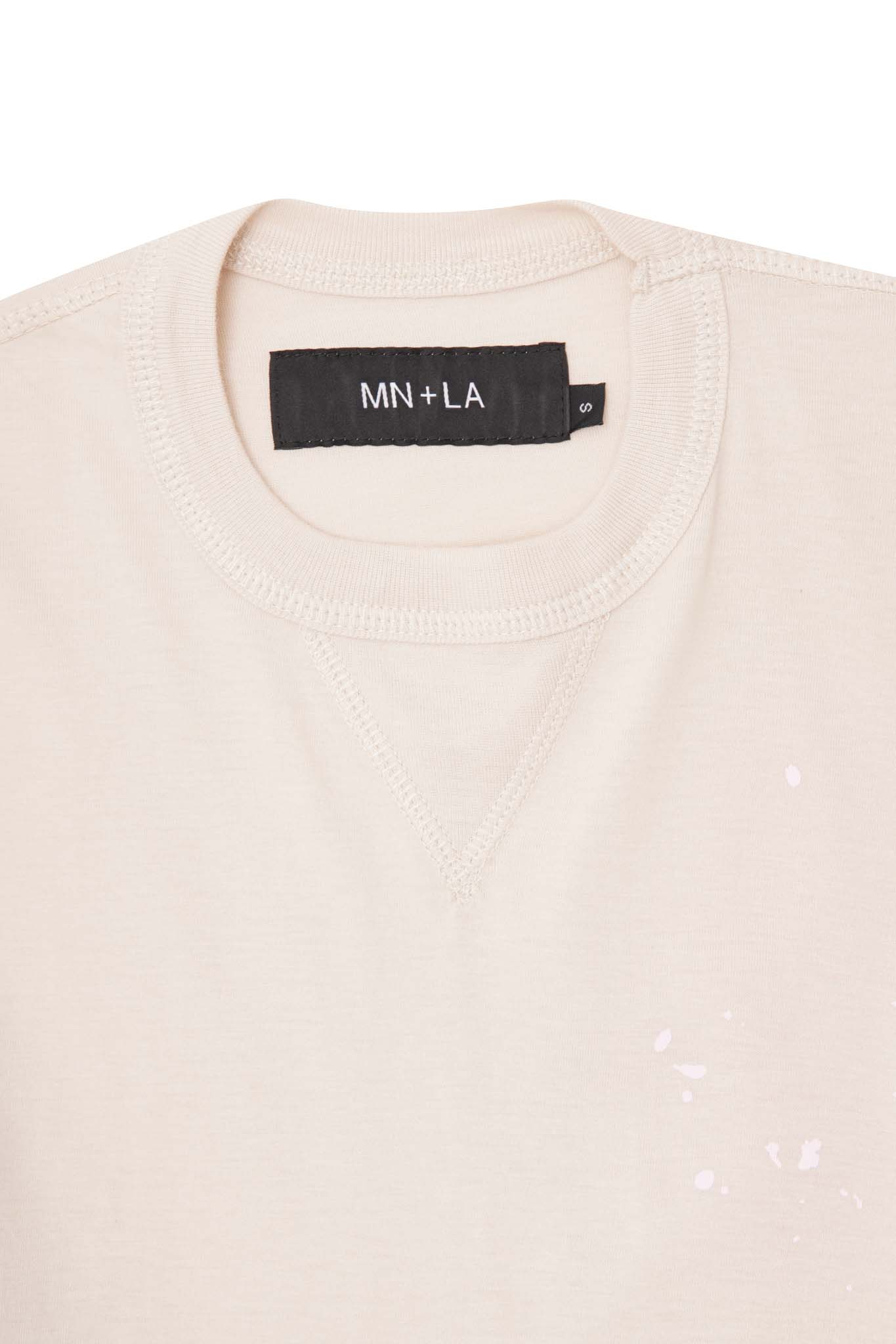 "HITTER" V3 MILITIA MOCK NECK LITE TEE IN POWDER PINK - Image 3