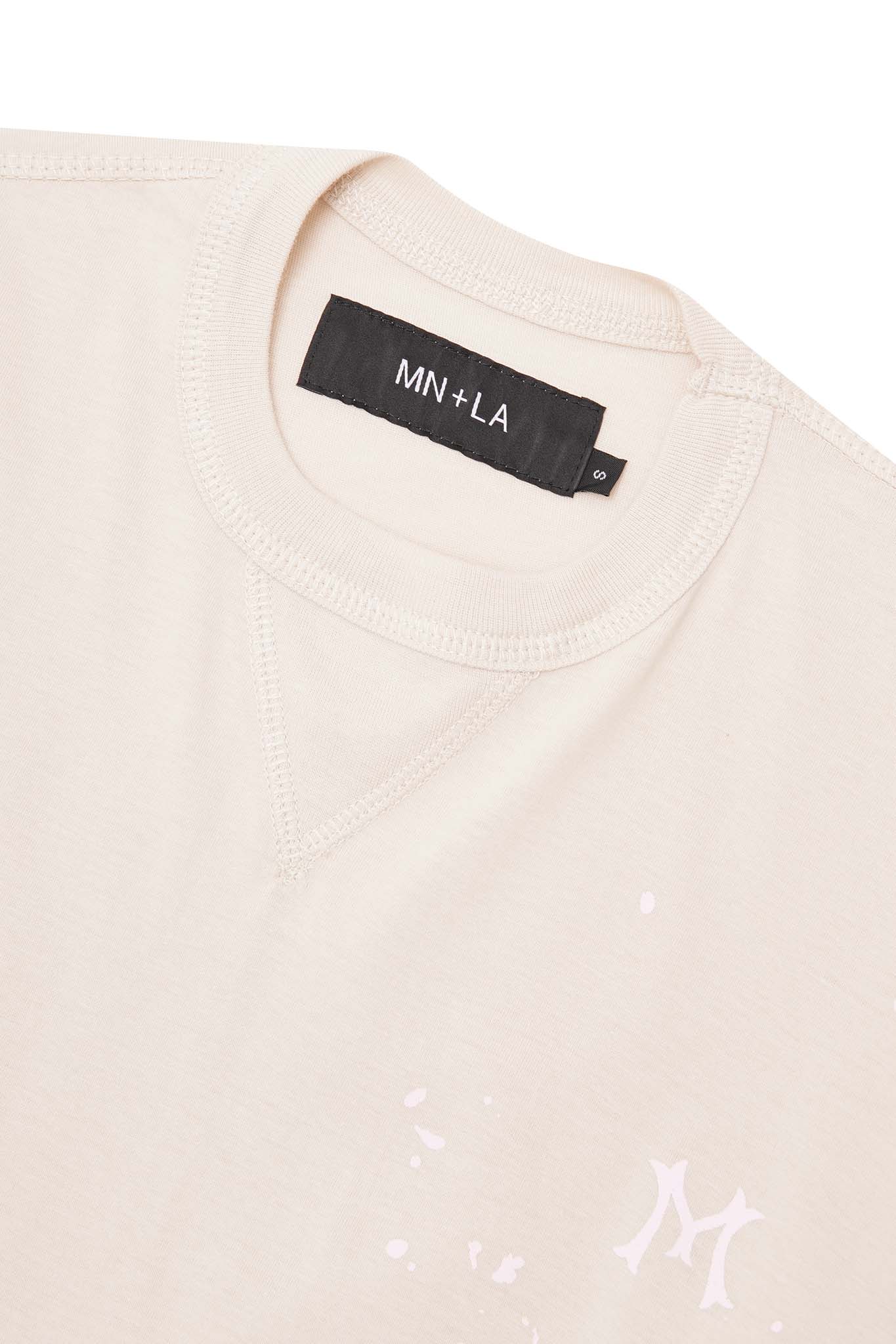 "HITTER" V3 MILITIA MOCK NECK LITE TEE IN POWDER PINK - Image 5