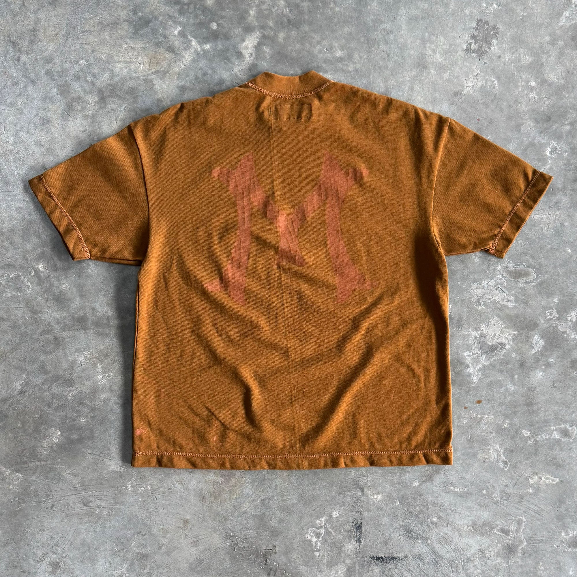 "HITTER" V3 PIQUE BOX TEE IN RUST - Image 2