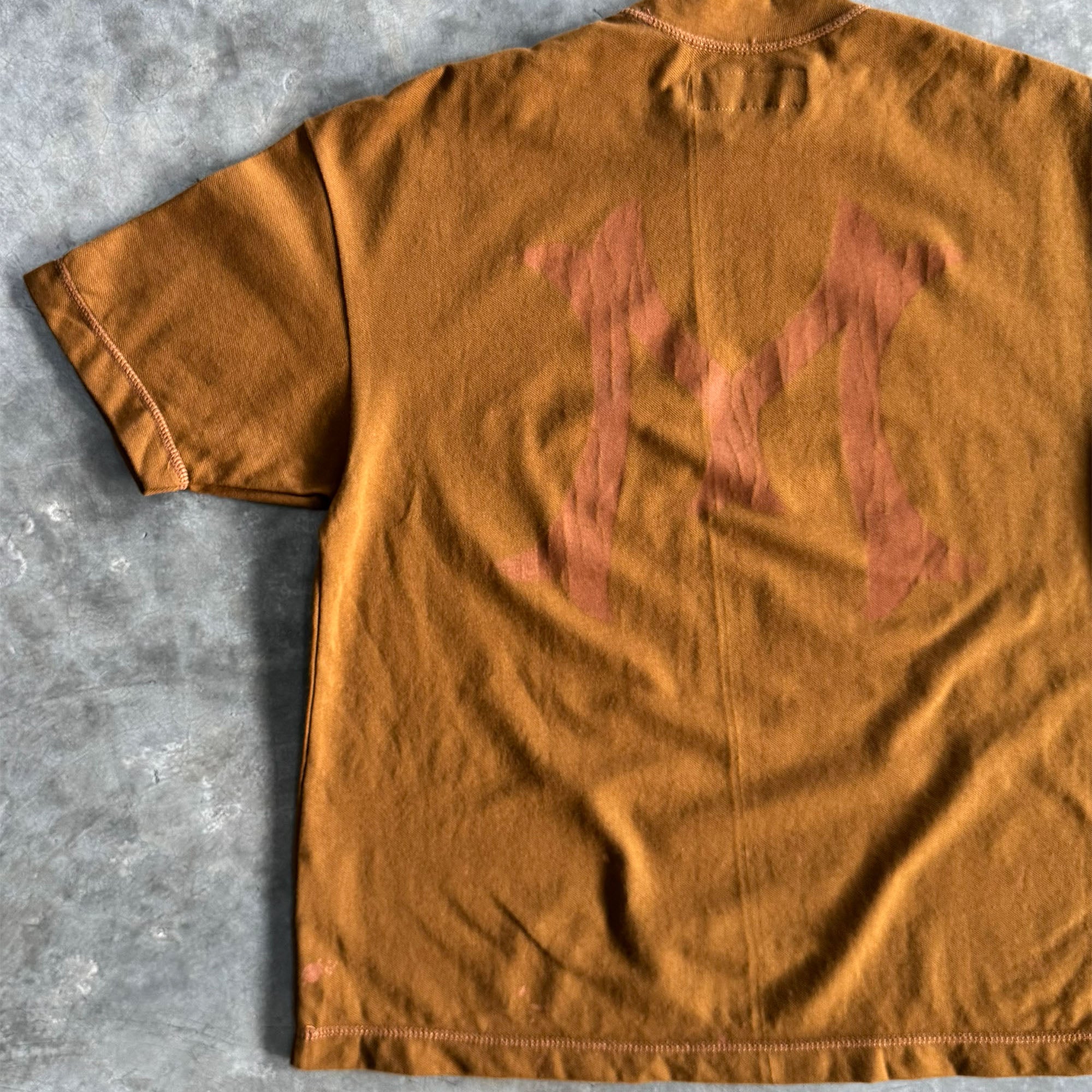 "HITTER" V3 PIQUE BOX TEE IN RUST - Image 4
