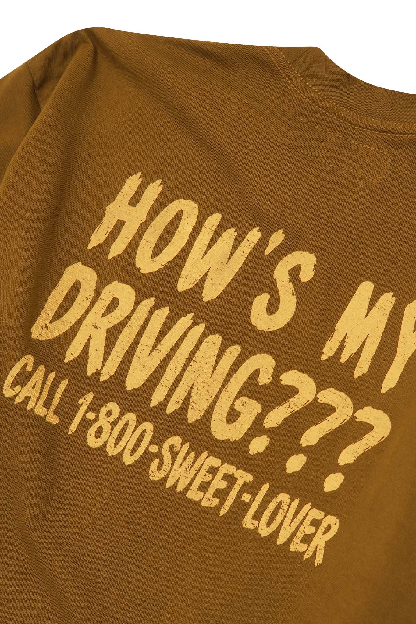 "HOW'S MY DRIVING???" ULTRA HEAVY TEE IN RUST - Image 7