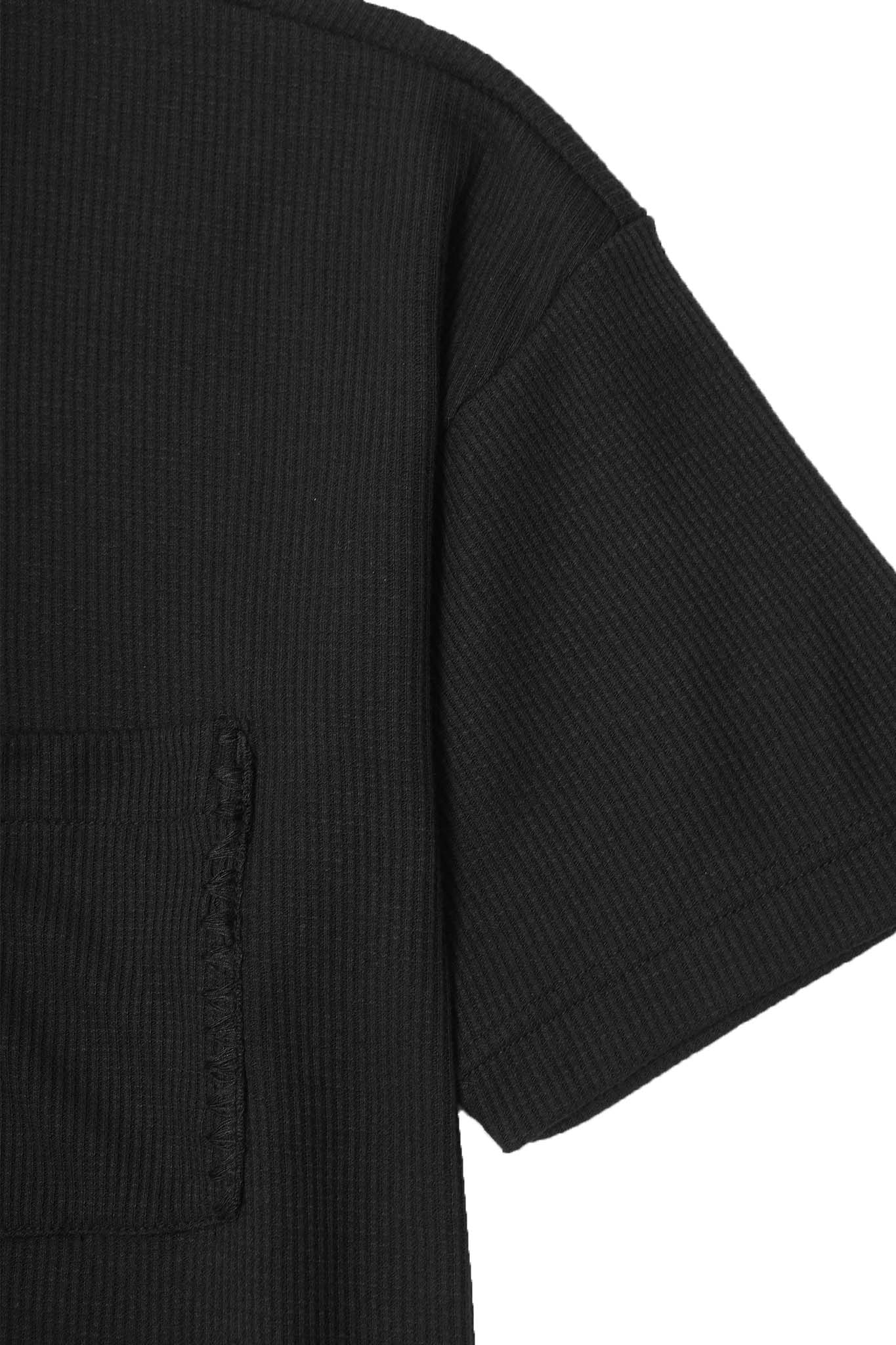 INCA WAFFLE POCKET TEE IN ANTHRACITE - Image 3