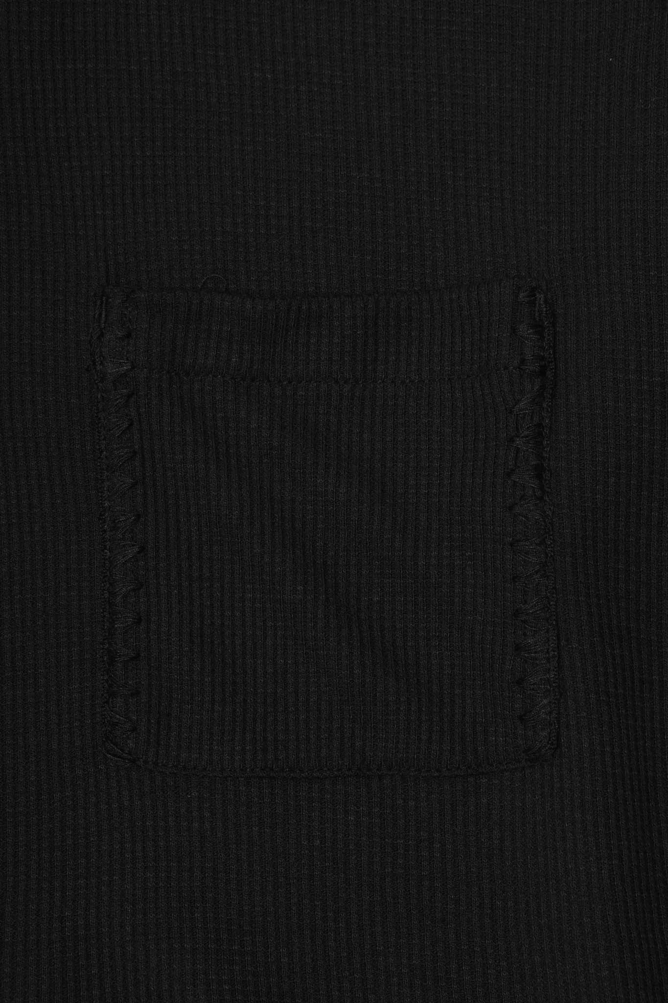 INCA WAFFLE POCKET TEE IN ANTHRACITE - Image 5