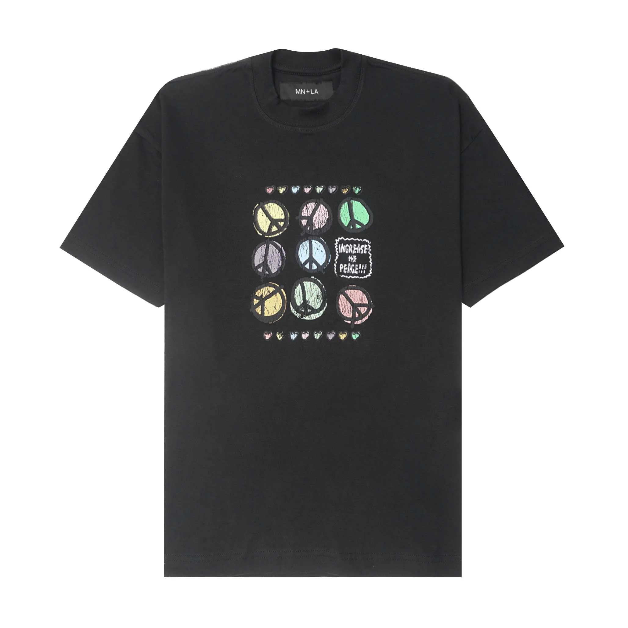 "INCREASE THE PEACE" TEE IN CAVIAR