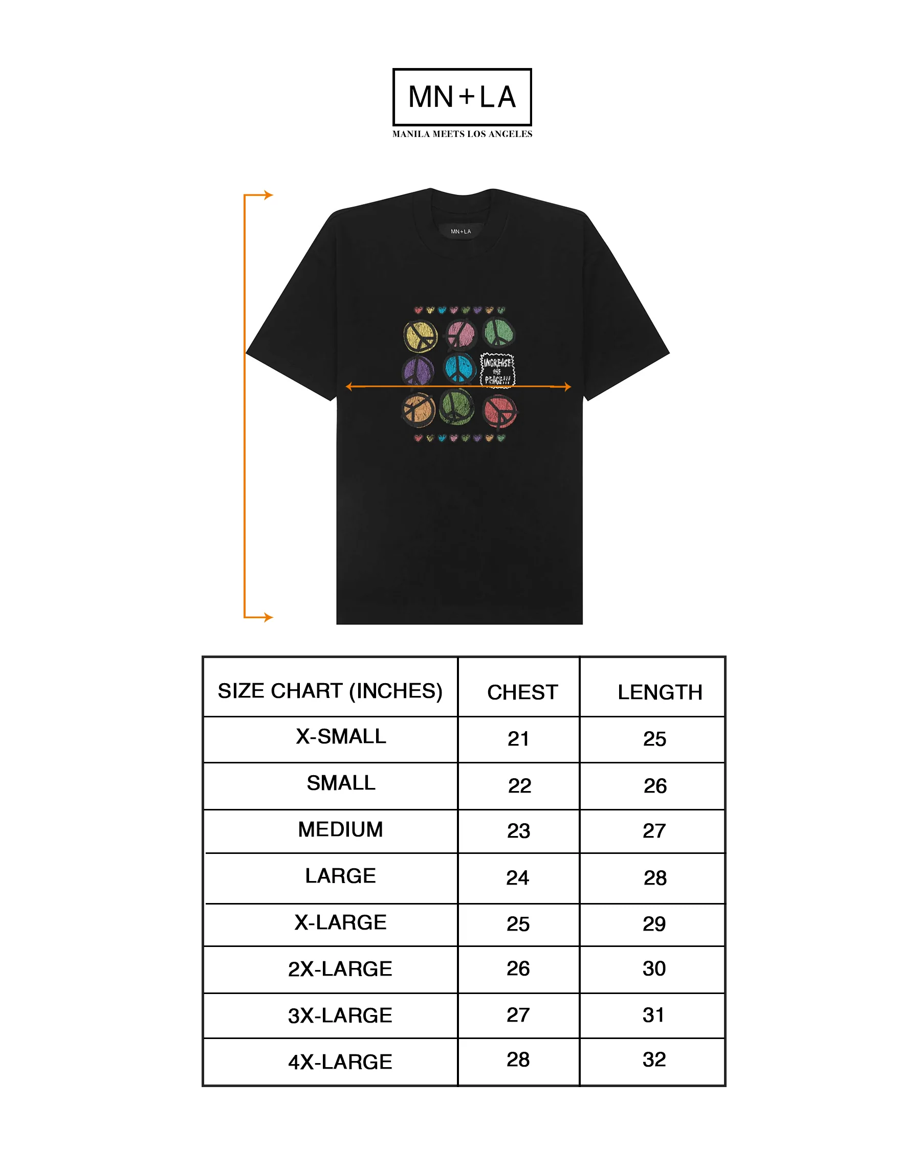 "INCREASE THE PEACE" TEE IN CAVIAR - Image 4
