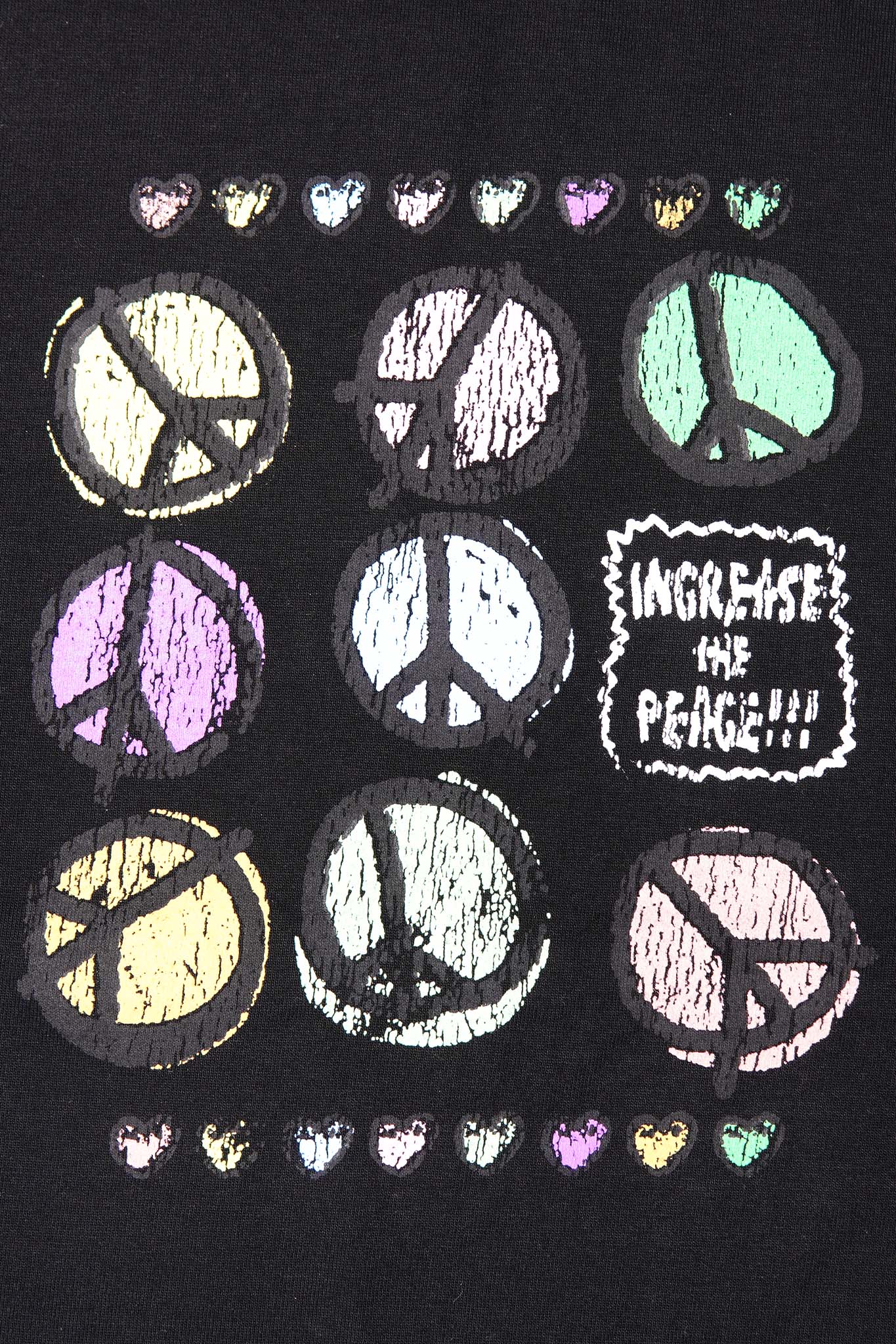 "INCREASE THE PEACE" TEE IN CAVIAR - Image 6