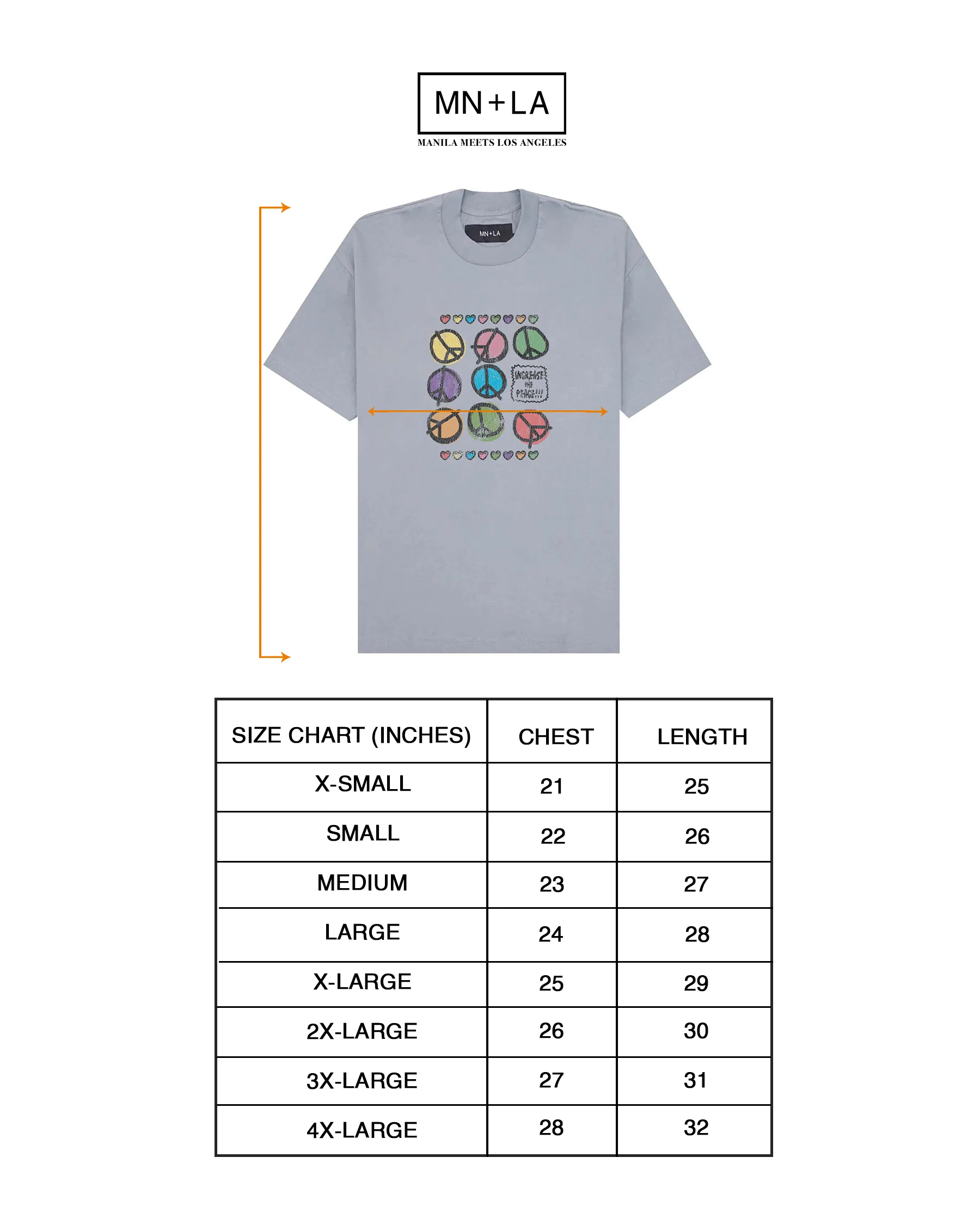 "INCREASE THE PEACE" TEE IN GLACIER - Image 4