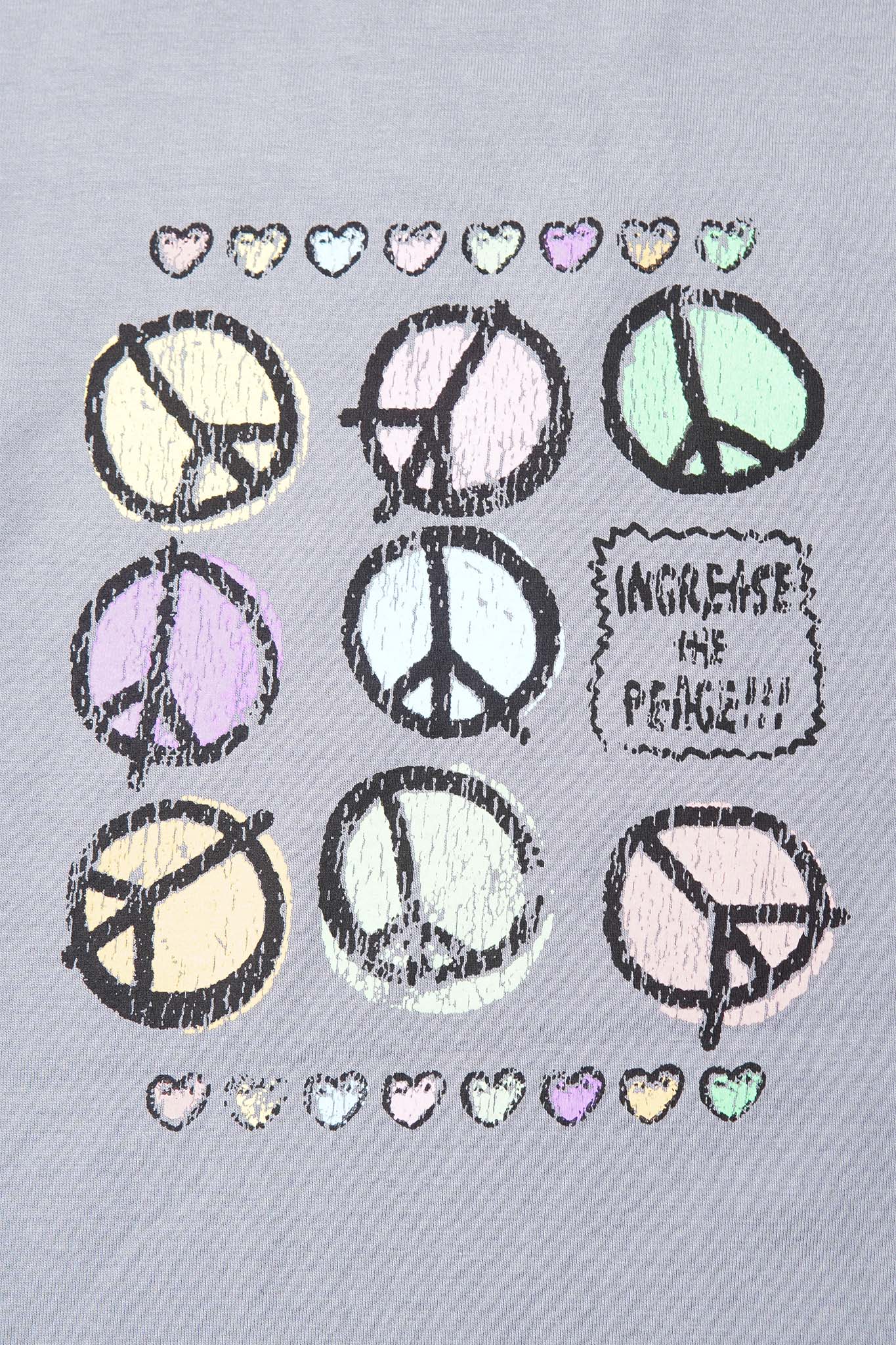 "INCREASE THE PEACE" TEE IN GLACIER - Image 5