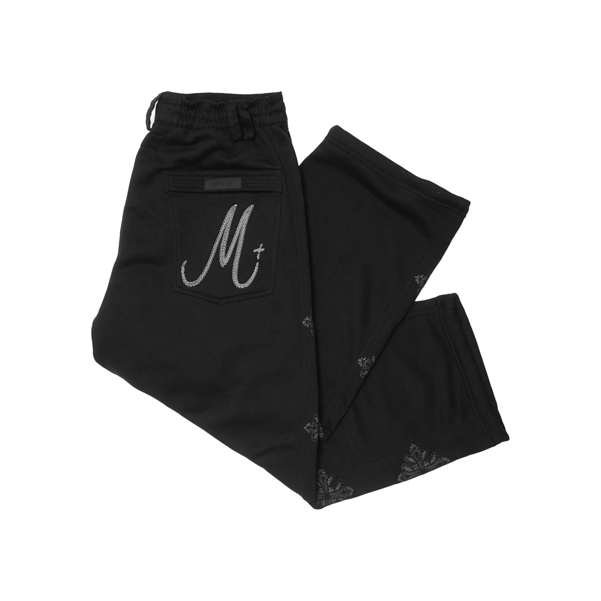 "IRON CROSS" PHAT PANTS IN CAVIAR - Image 7