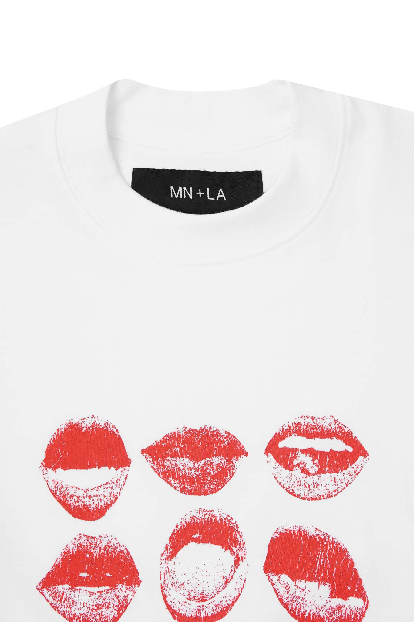 "KISS...DON'T TELL" TEE IN WHITE - Image 2