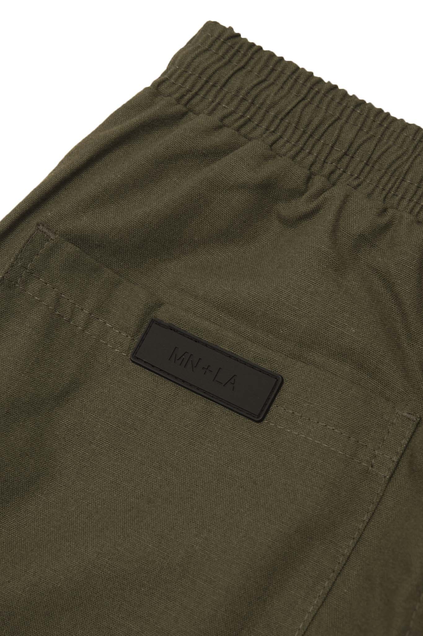 LINEN LOUNGE PANTS V2 IN OLIVE - Image 10