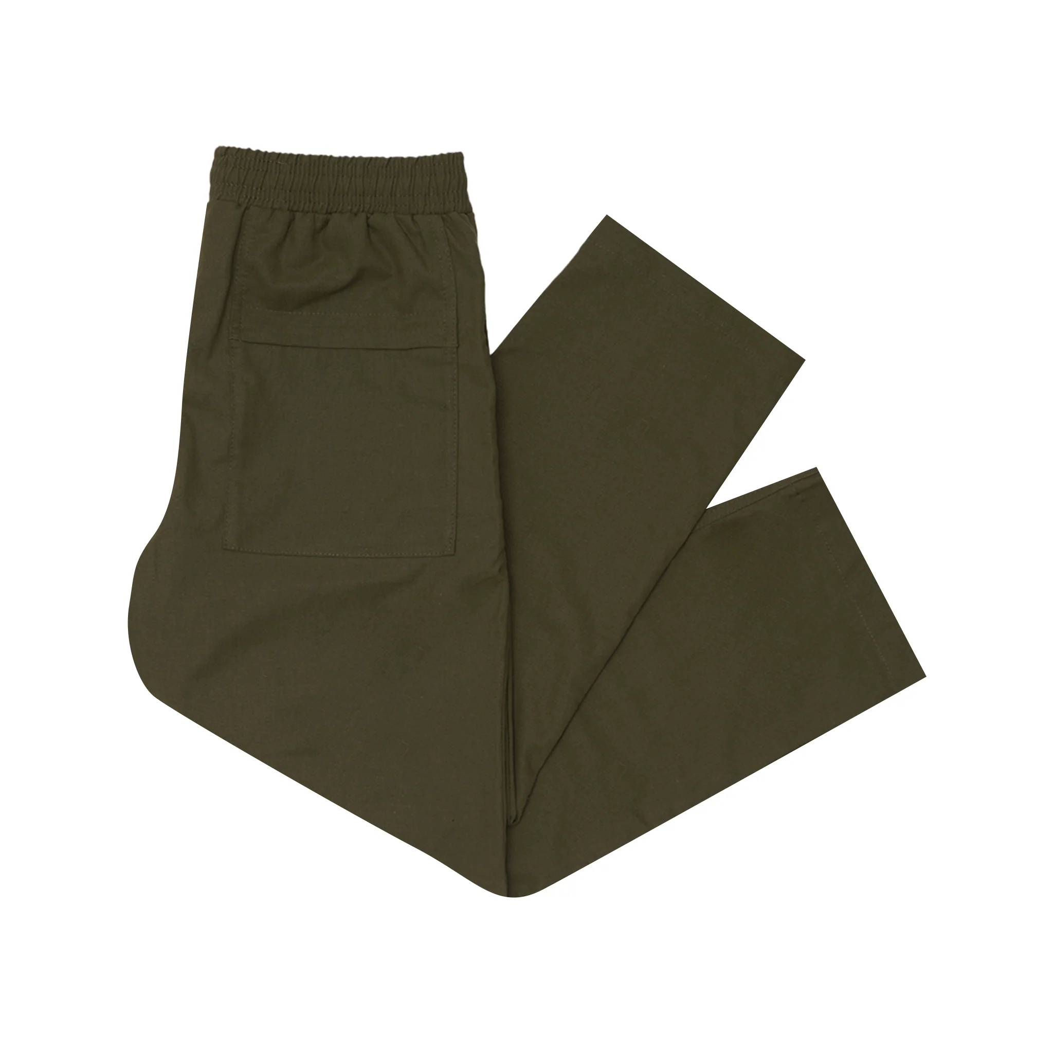 LINEN LOUNGE PANTS V2 IN OLIVE - Image 3