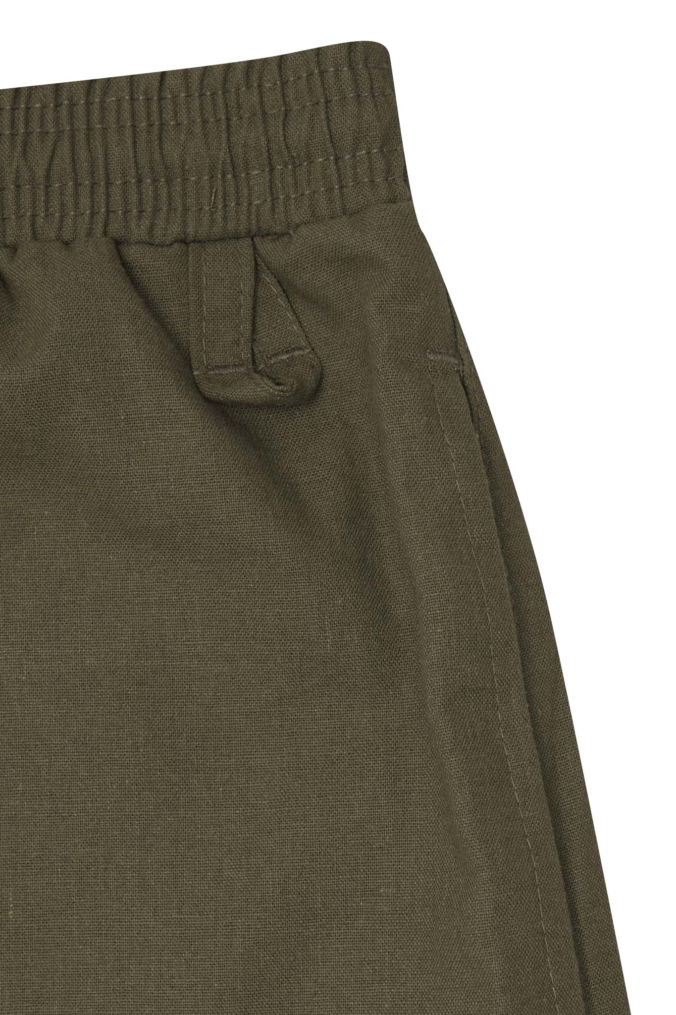 LINEN LOUNGE PANTS V2 IN OLIVE - Image 7