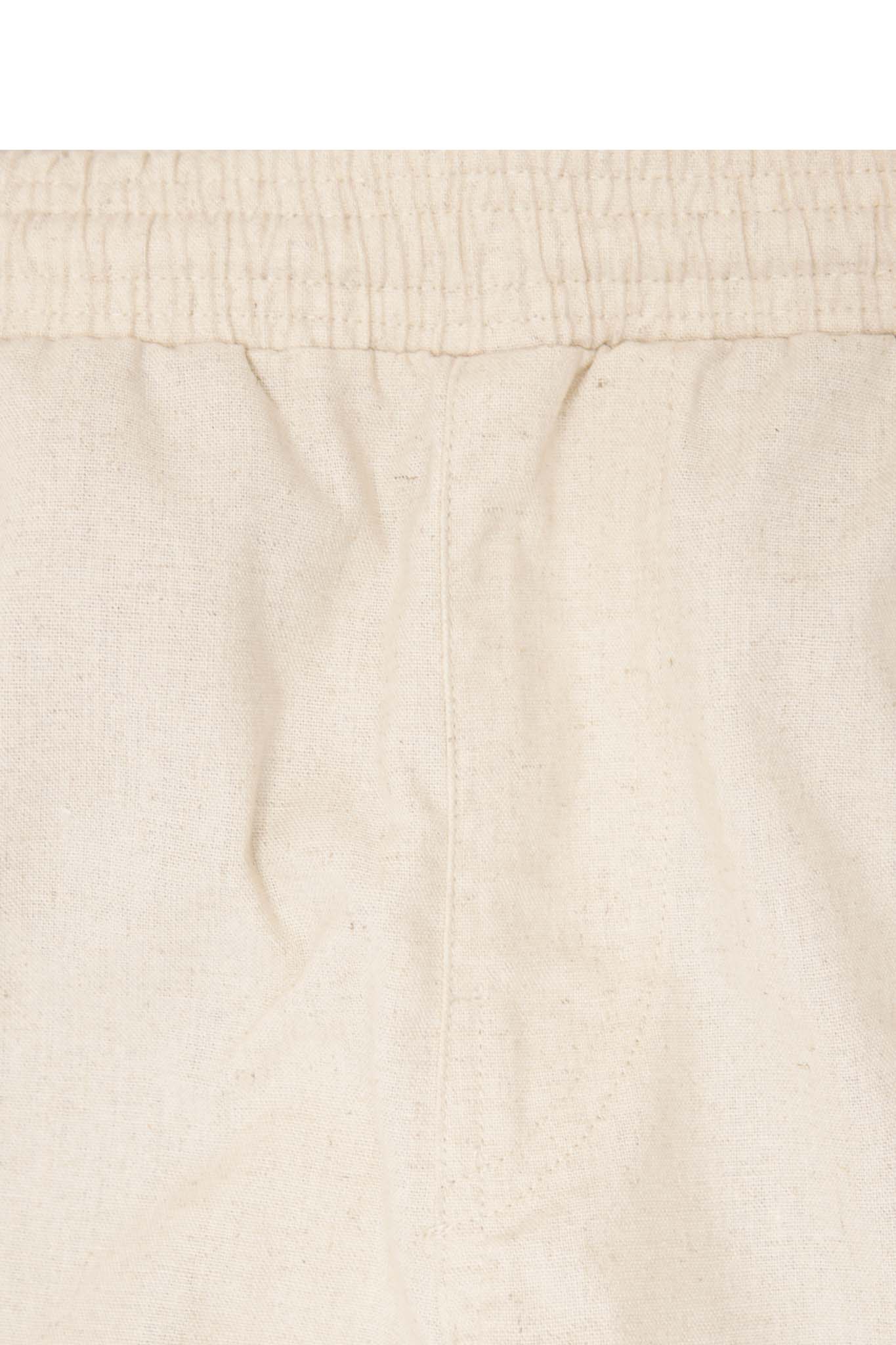 LINEN PLEATED WIDE PANTS IN OAT/OLIVE - Image 5