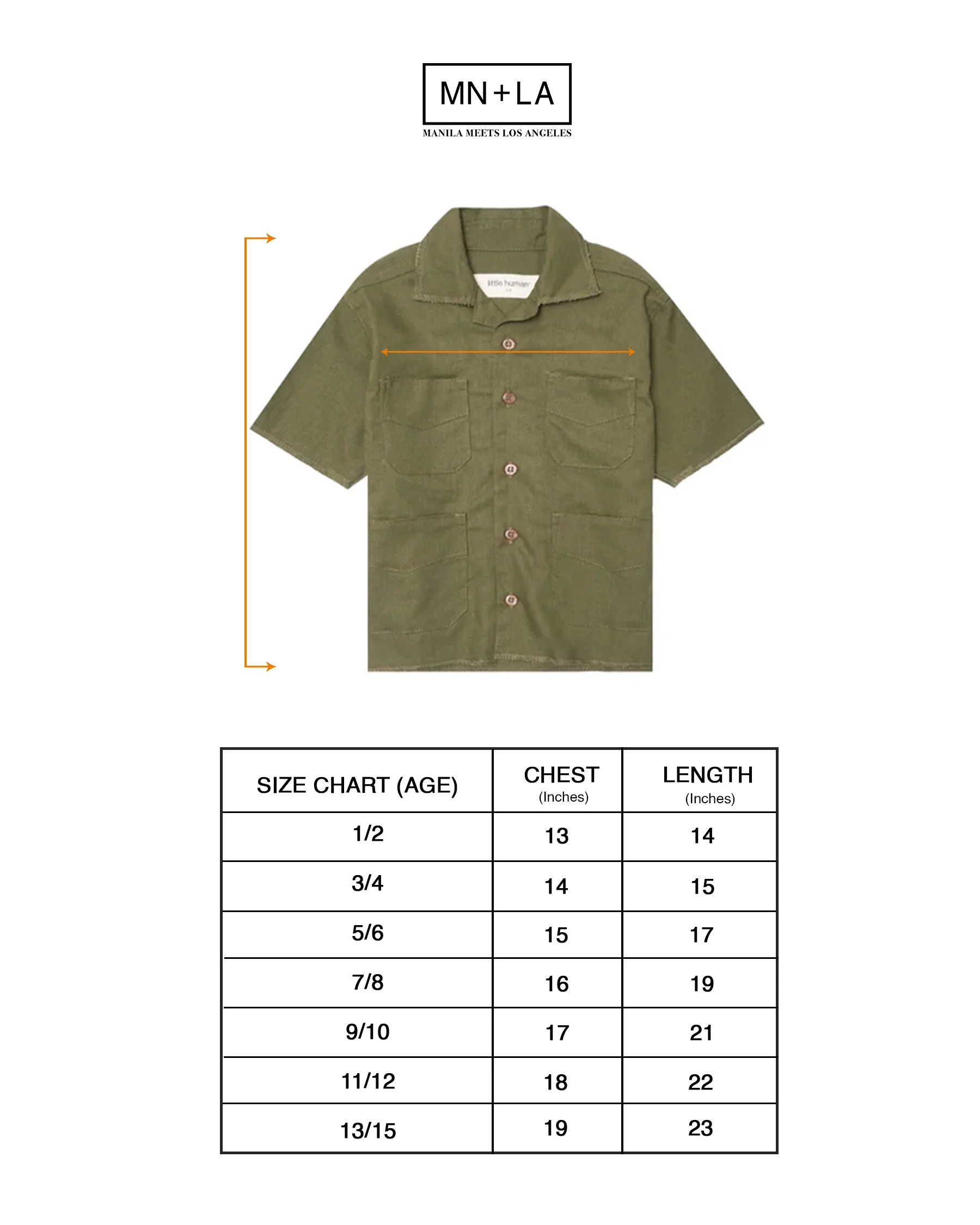 LITTLE HUMAN™ 4 POCKET CUBAN SHIRT IN OLIVE - Image 4