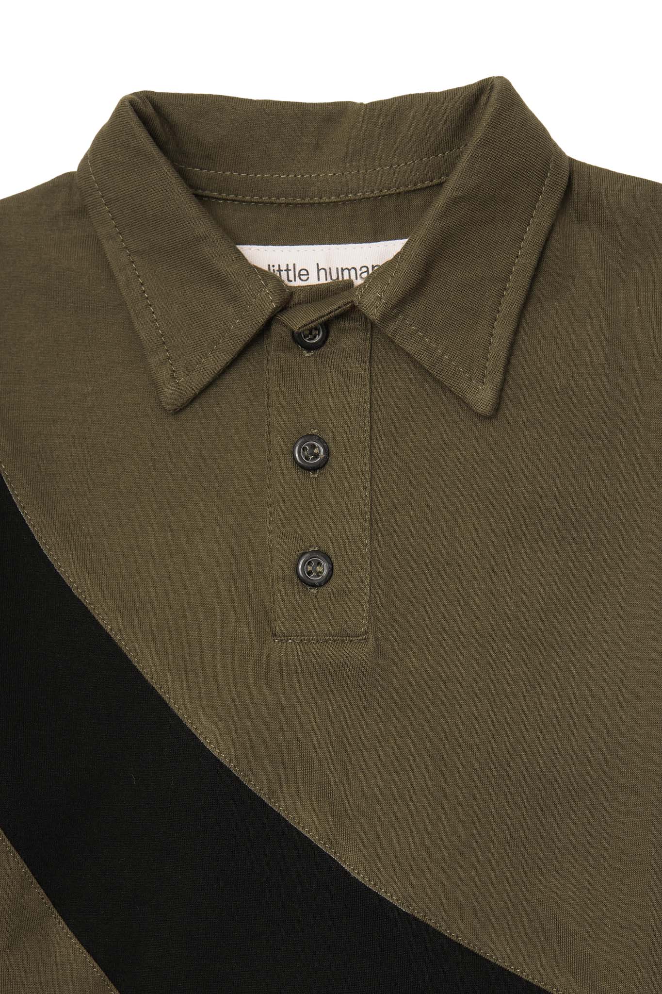 LITTLE HUMAN™ ARC S/S POLO SHIRT IN OLIVE - Image 2