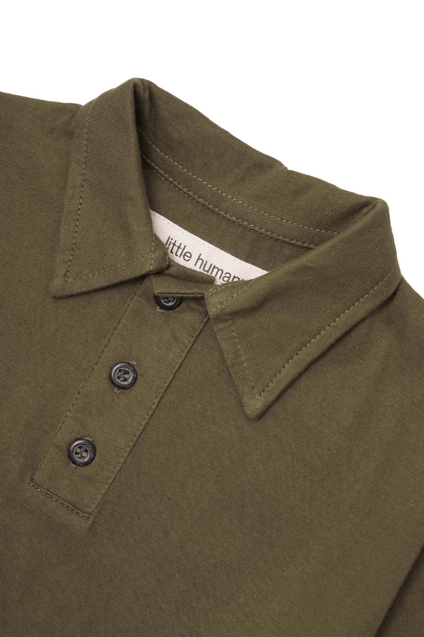 LITTLE HUMAN™ ARC S/S POLO SHIRT IN OLIVE - Image 5