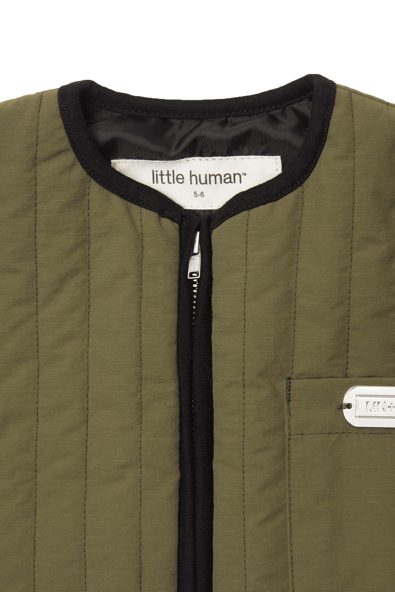 LITTLE HUMAN™ BUBBLY VEST IN OLIVE - Image 2