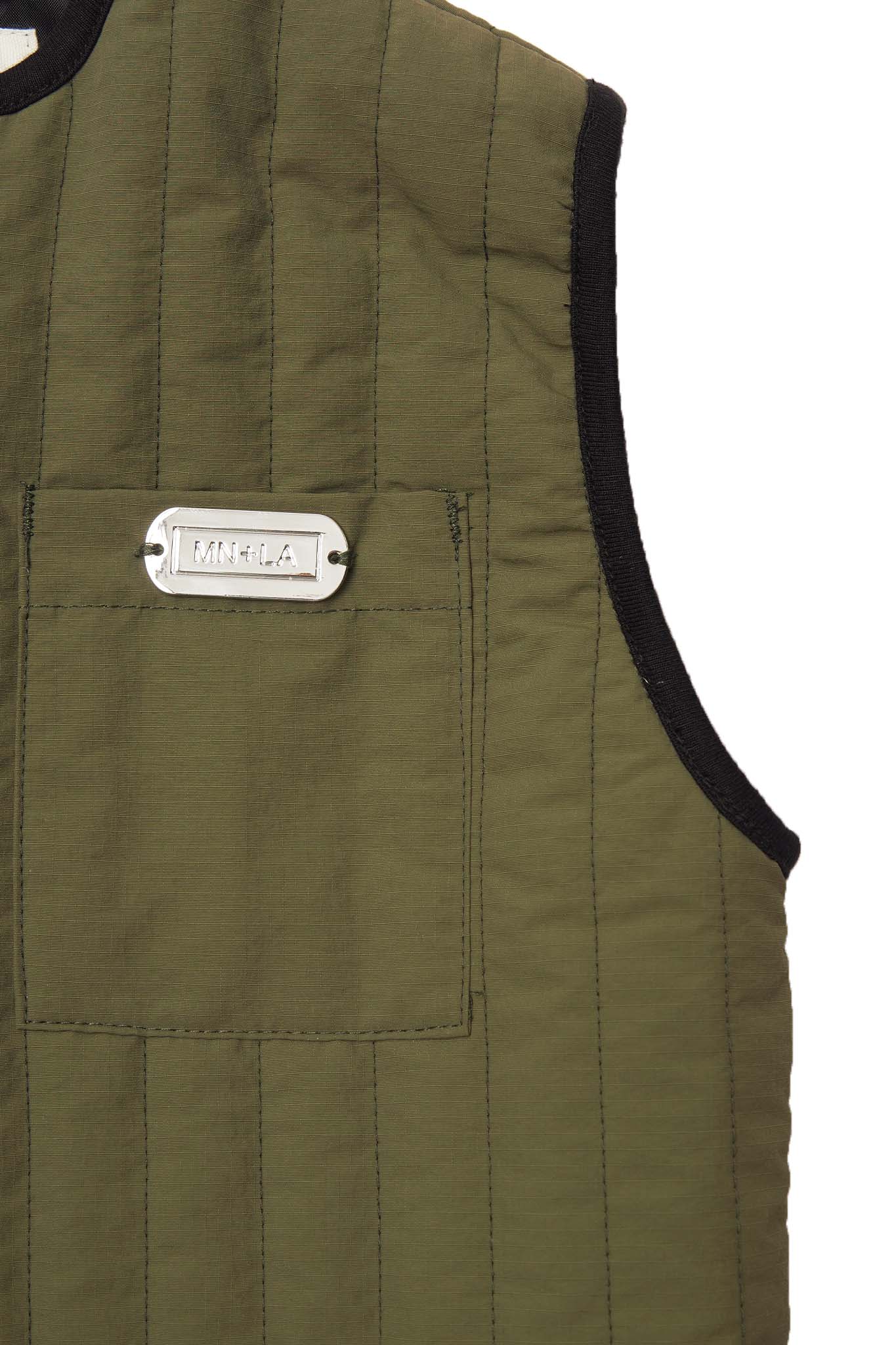 LITTLE HUMAN™ BUBBLY VEST IN OLIVE - Image 5