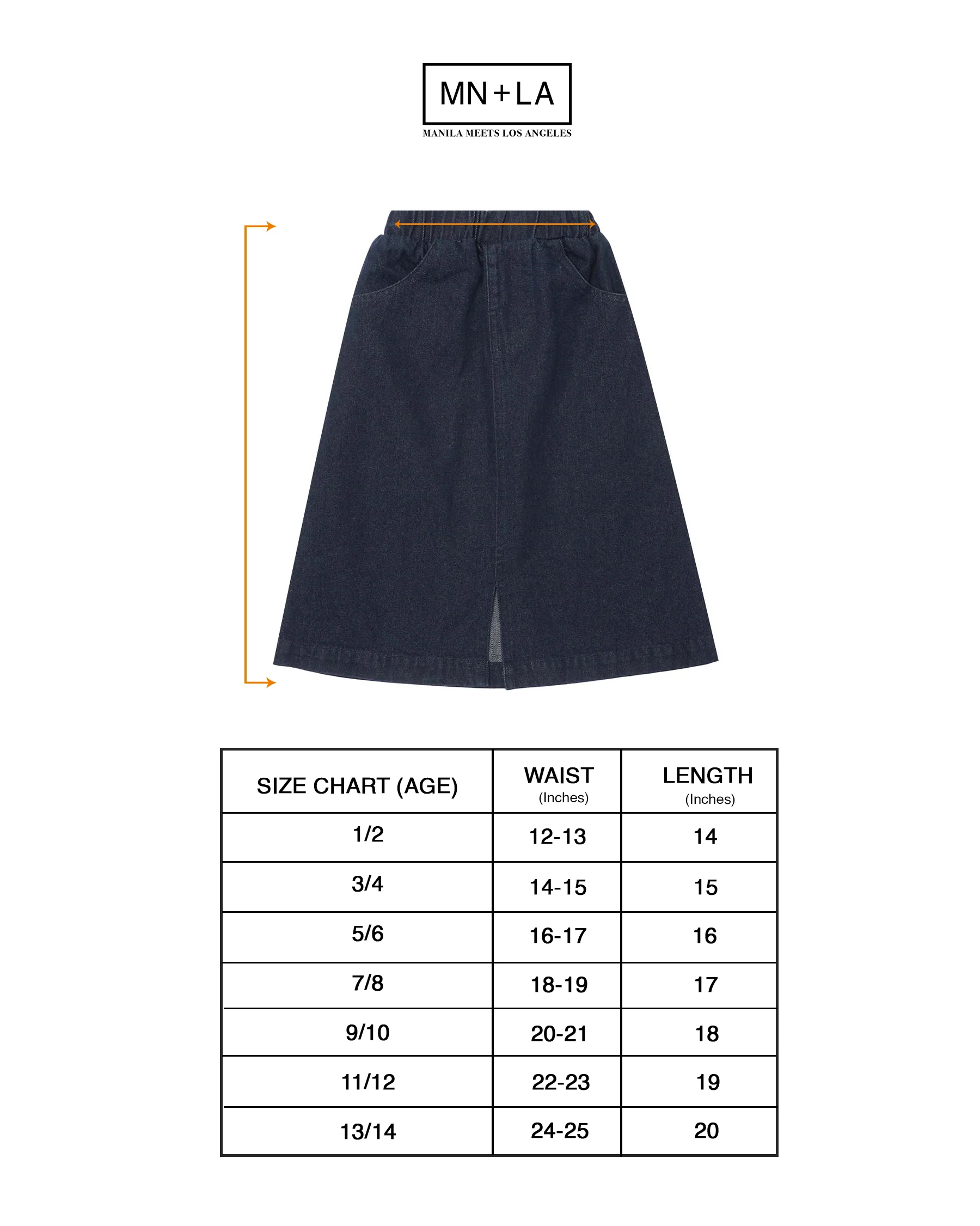 LITTLE HUMAN™ DENIM SKIRT IN DARK NAVY - Image 4